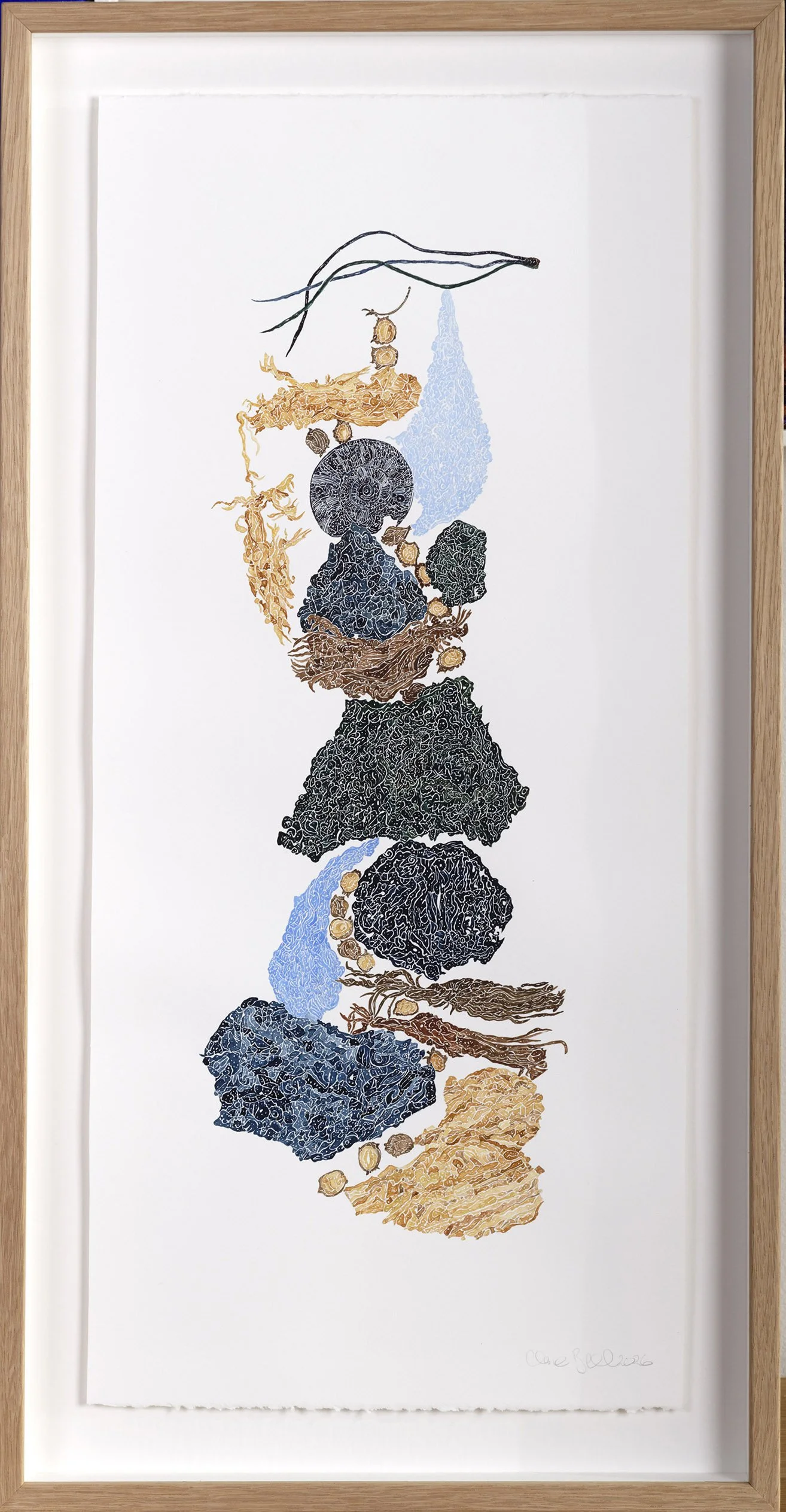 Clare Bell, seeking inspiration 2, Macedon, 2026 – shown framed