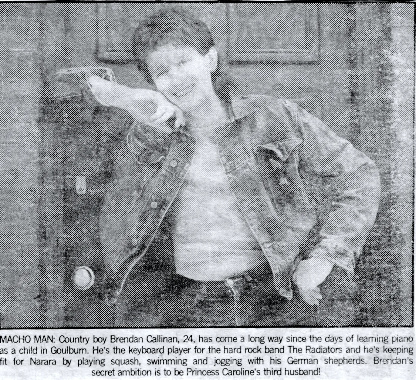 Selected as the ‘Mirror Male’, The Daily Mirror, in the run-up to Narara. Sydney, 1983.