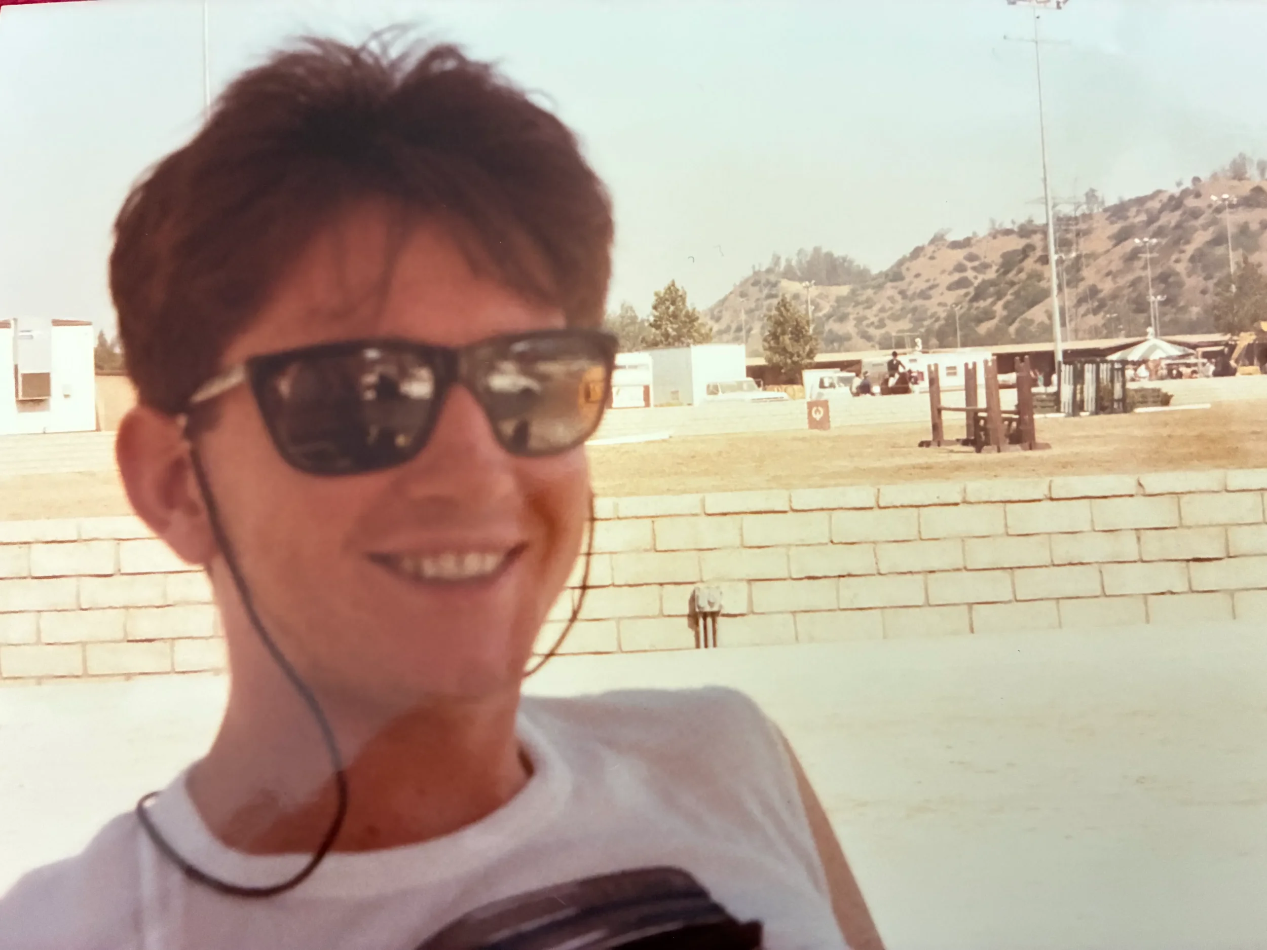 At an equestrian event, Los Angeles, 1984.