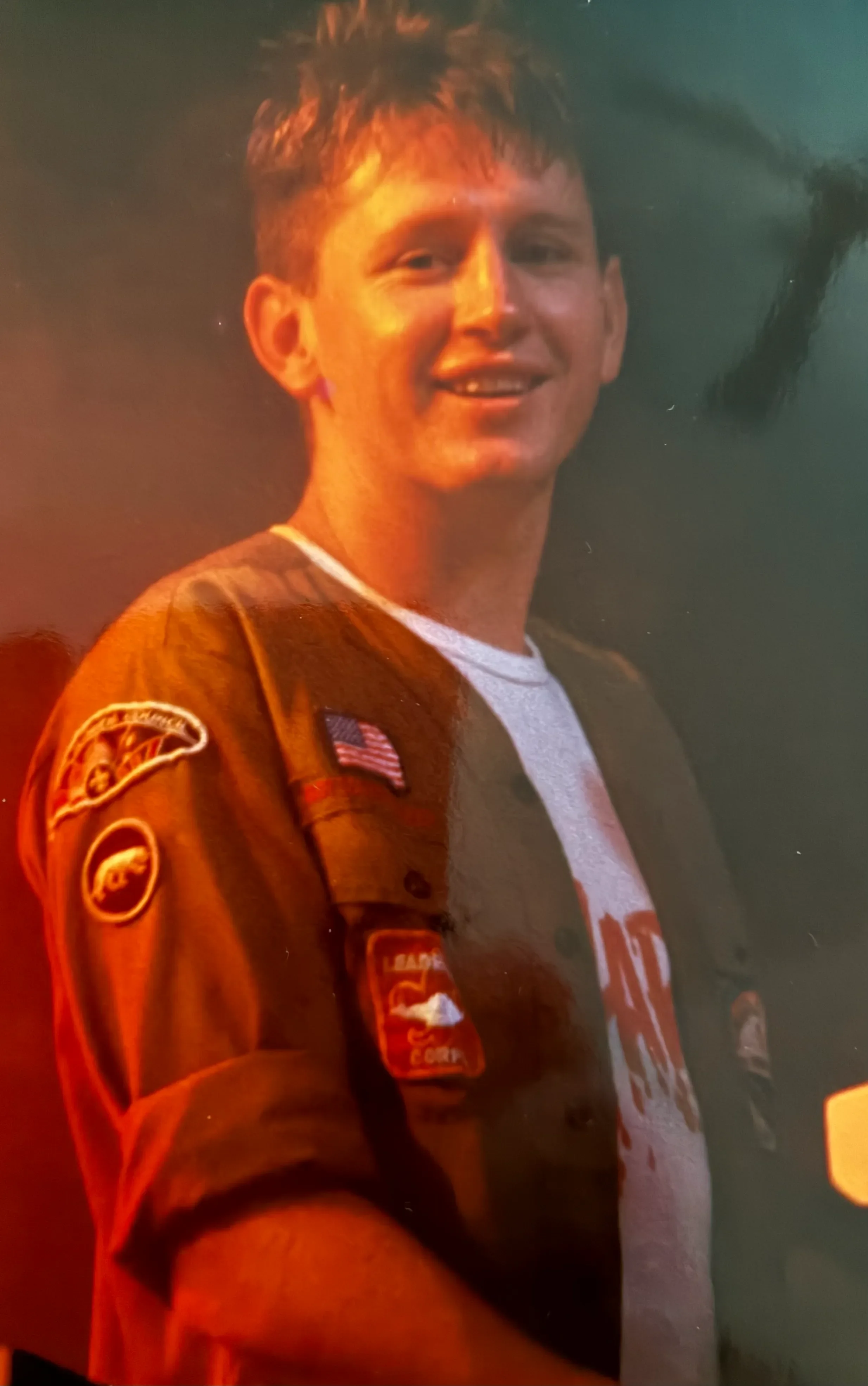 Me on keyboards, circa 1985. The shirt is from the US Boy Scouts 