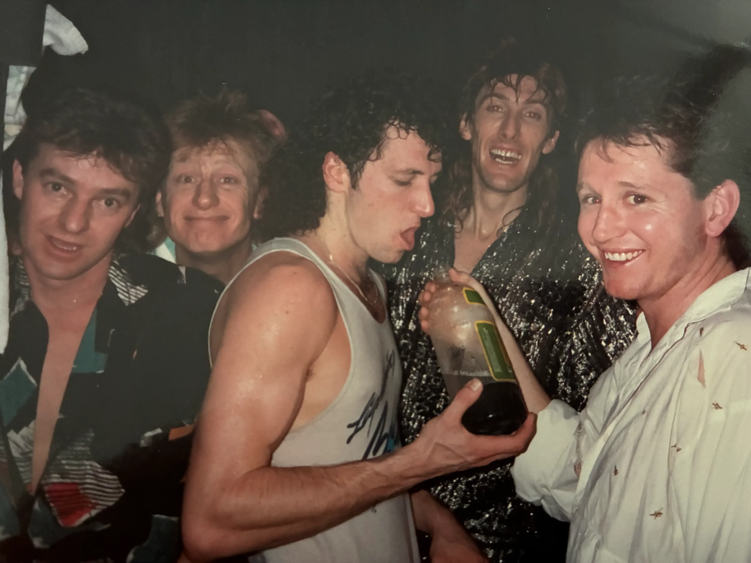 Straight after the show - hot, sweaty and still buzzing