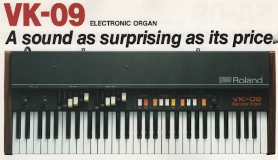 Roland VK-09 Electronic Organ promotion.