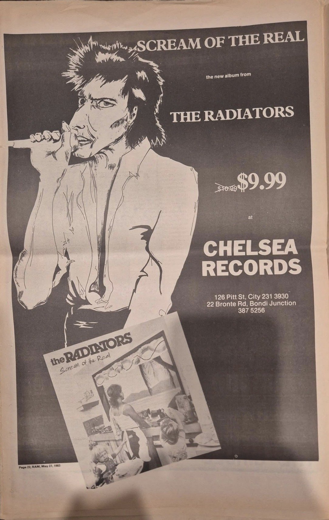 An advert for Scream of the Real from RAM magazine, 1983