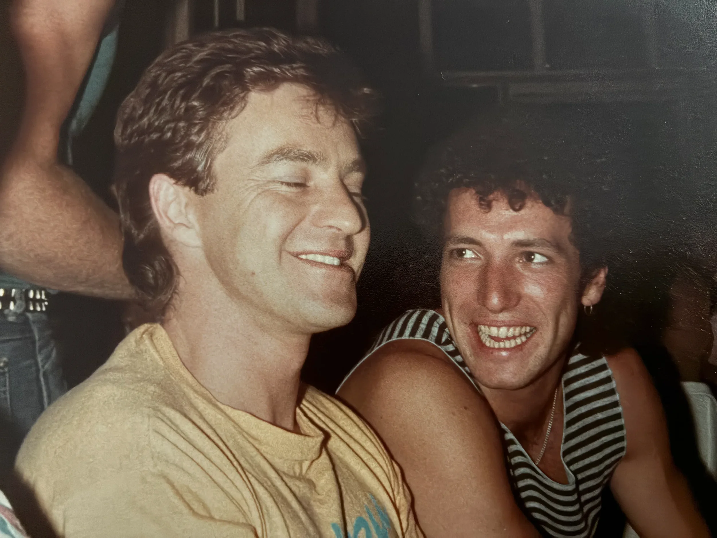 Fess Parker and Mick Buckley - NYE 1984 after our cancelled show