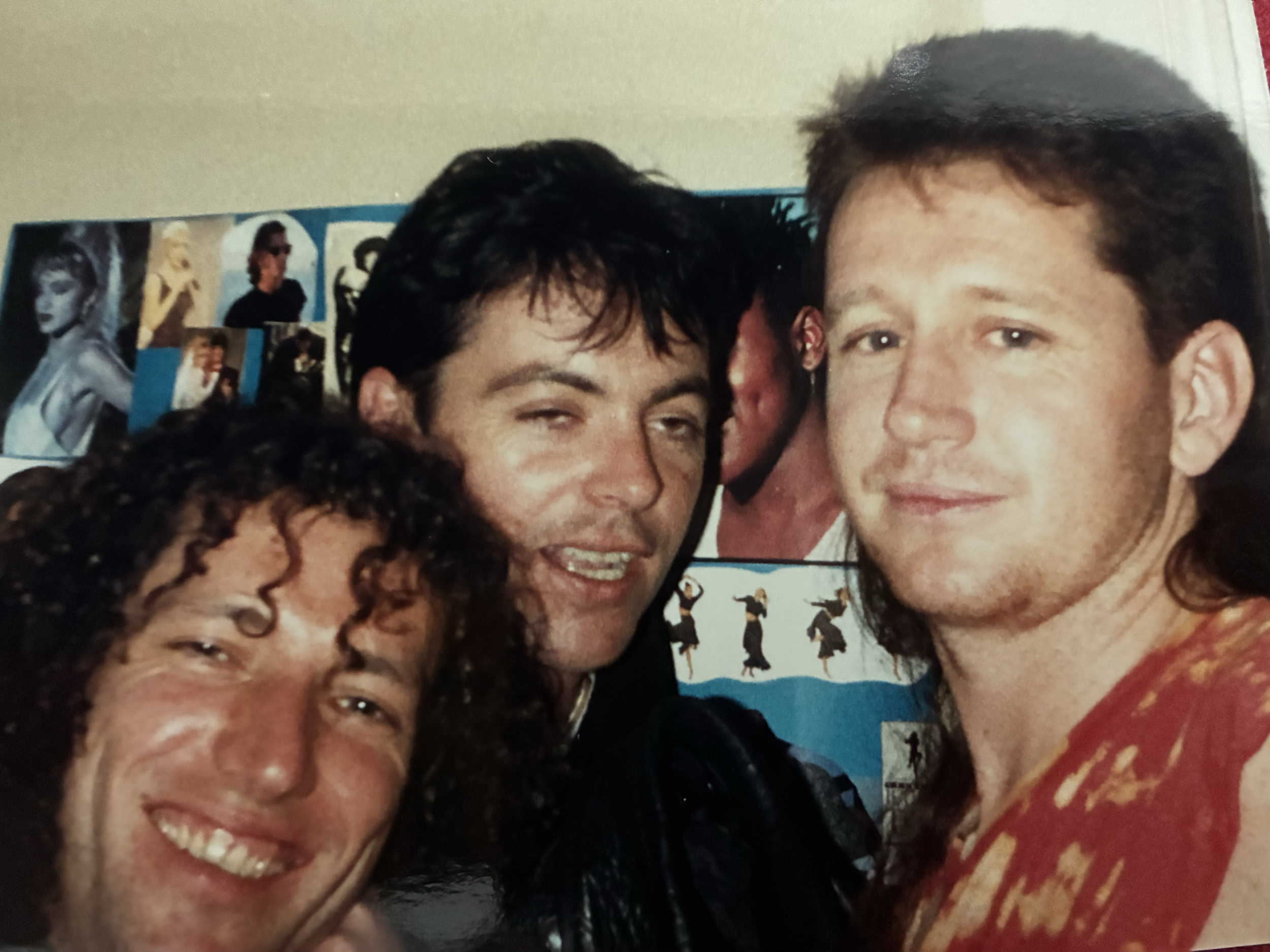 An early Modern Primitives gig - L-R: Mick Buckley, Rohan Cannon and BC