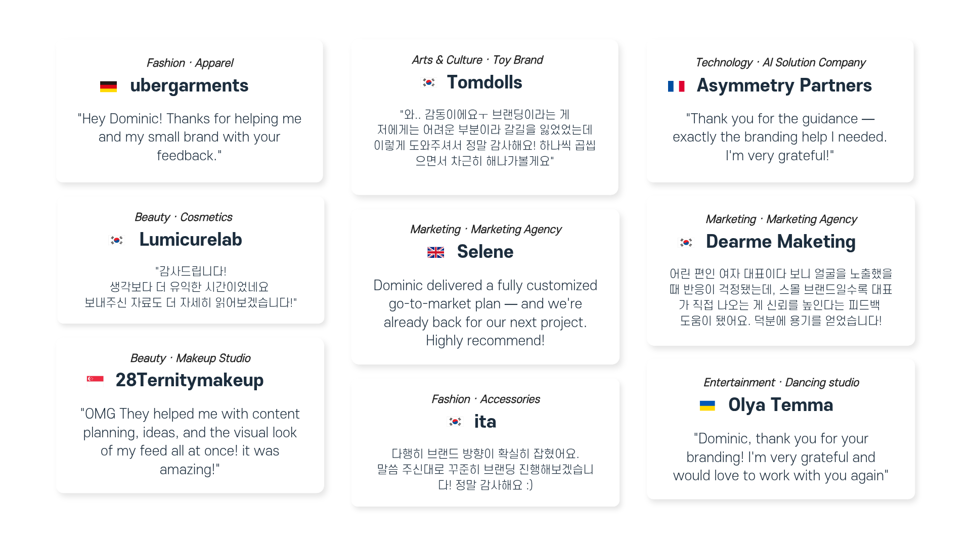 Achrostudio Testimonials