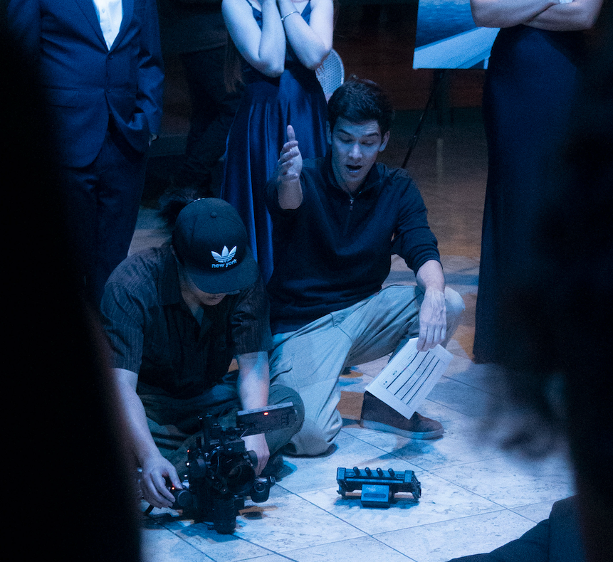 Evan Fine and Jason Ting behind the scenes of The Death of Jim McGraw.