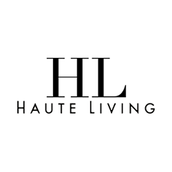 A black logo with the word 'LUXE' in large uppercase letters, and 'HAUTE LIVING' written below in smaller uppercase letters.