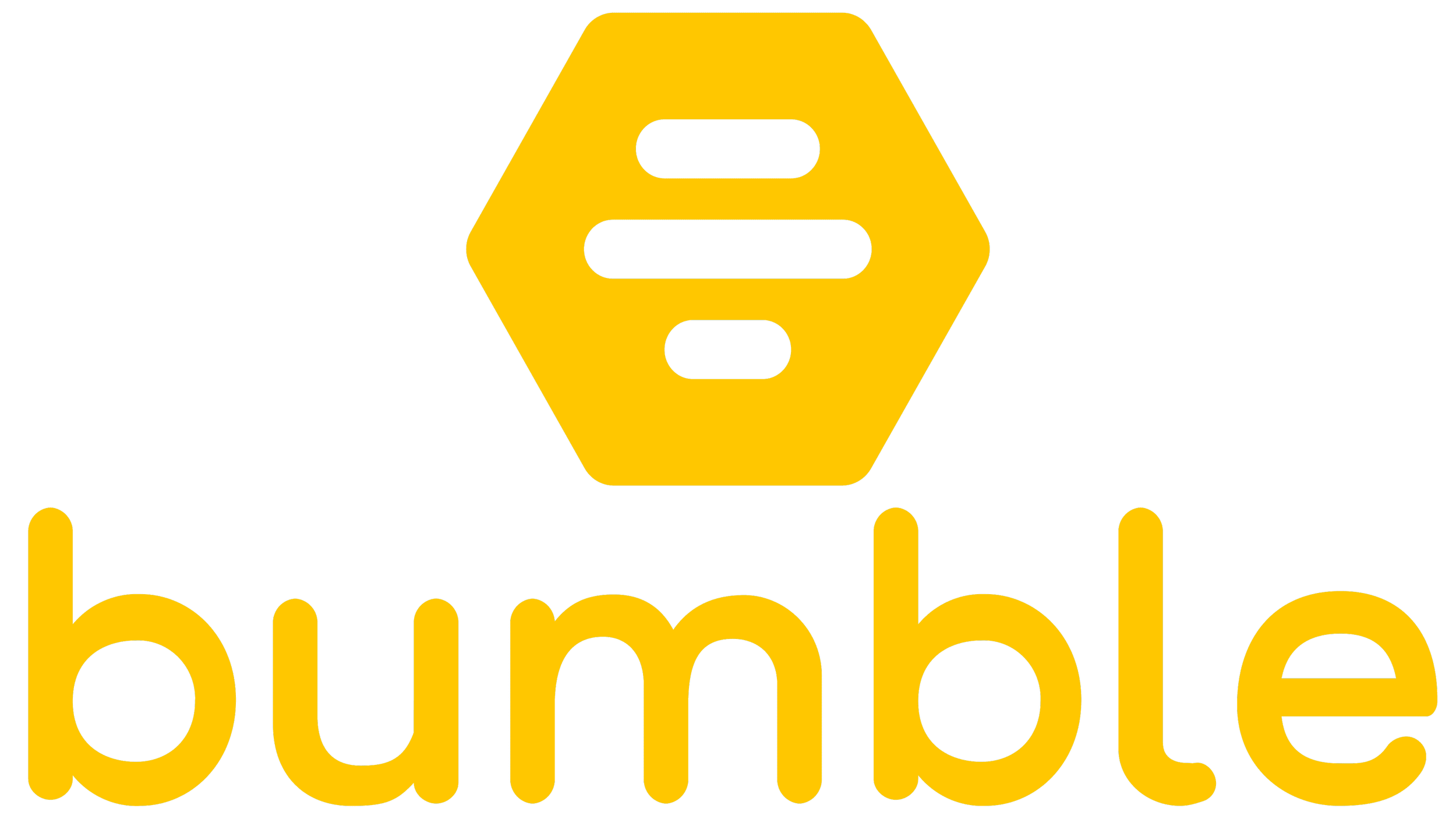 Yellow logo with a honeycomb shape and a stylized bee face in the center. Below it, the word 'humbio' is written in yellow lowercase letters.