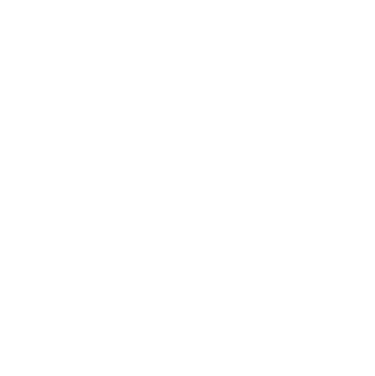 Logo circulaire blanc avec le mot 'JUI' répété en boucle autour d'un cercle vide, sur fond noir.