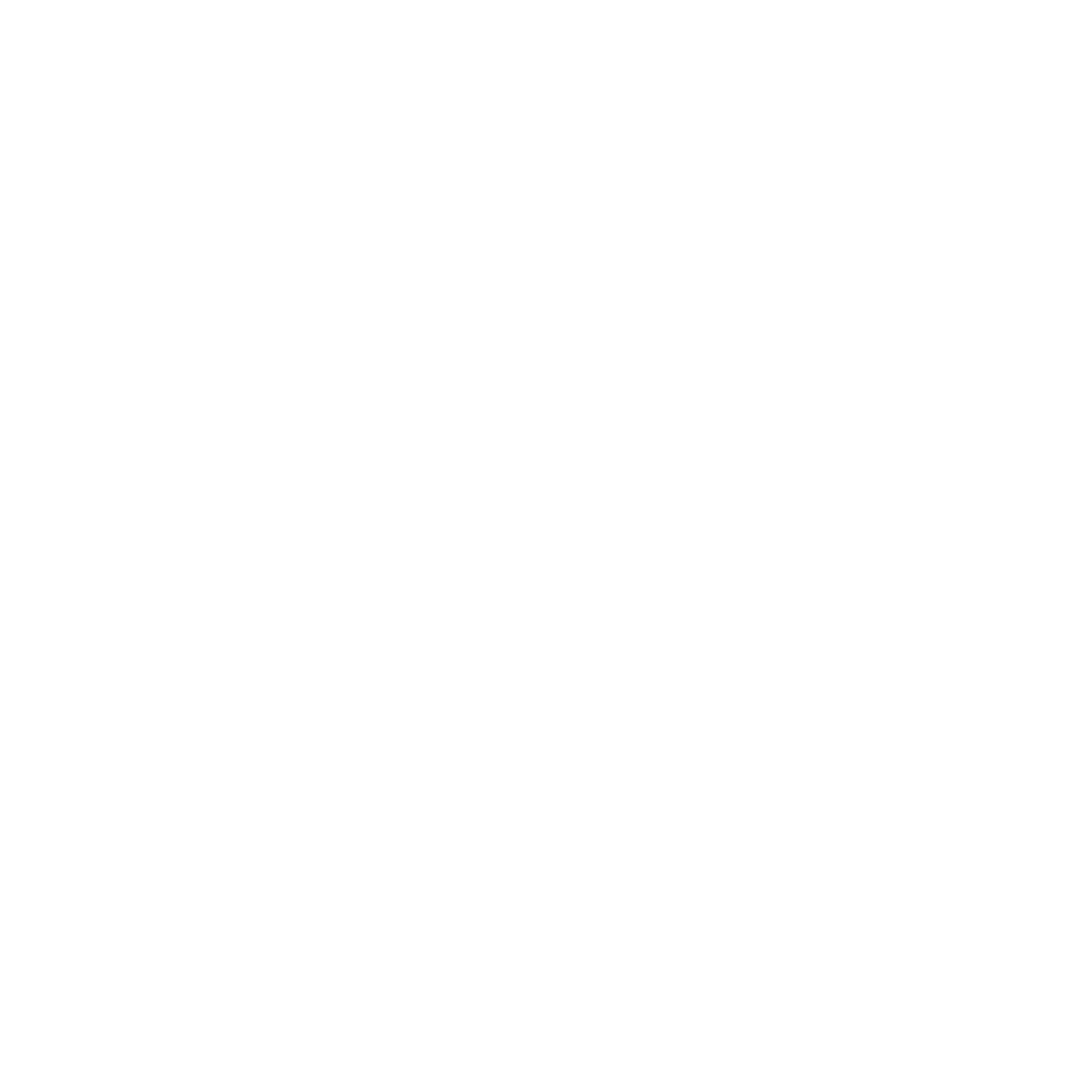 Black background with a central white flower shape with six elongated petals.