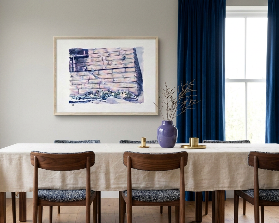 "Not There Yet" modern western Wall Painting (dining room).jpg