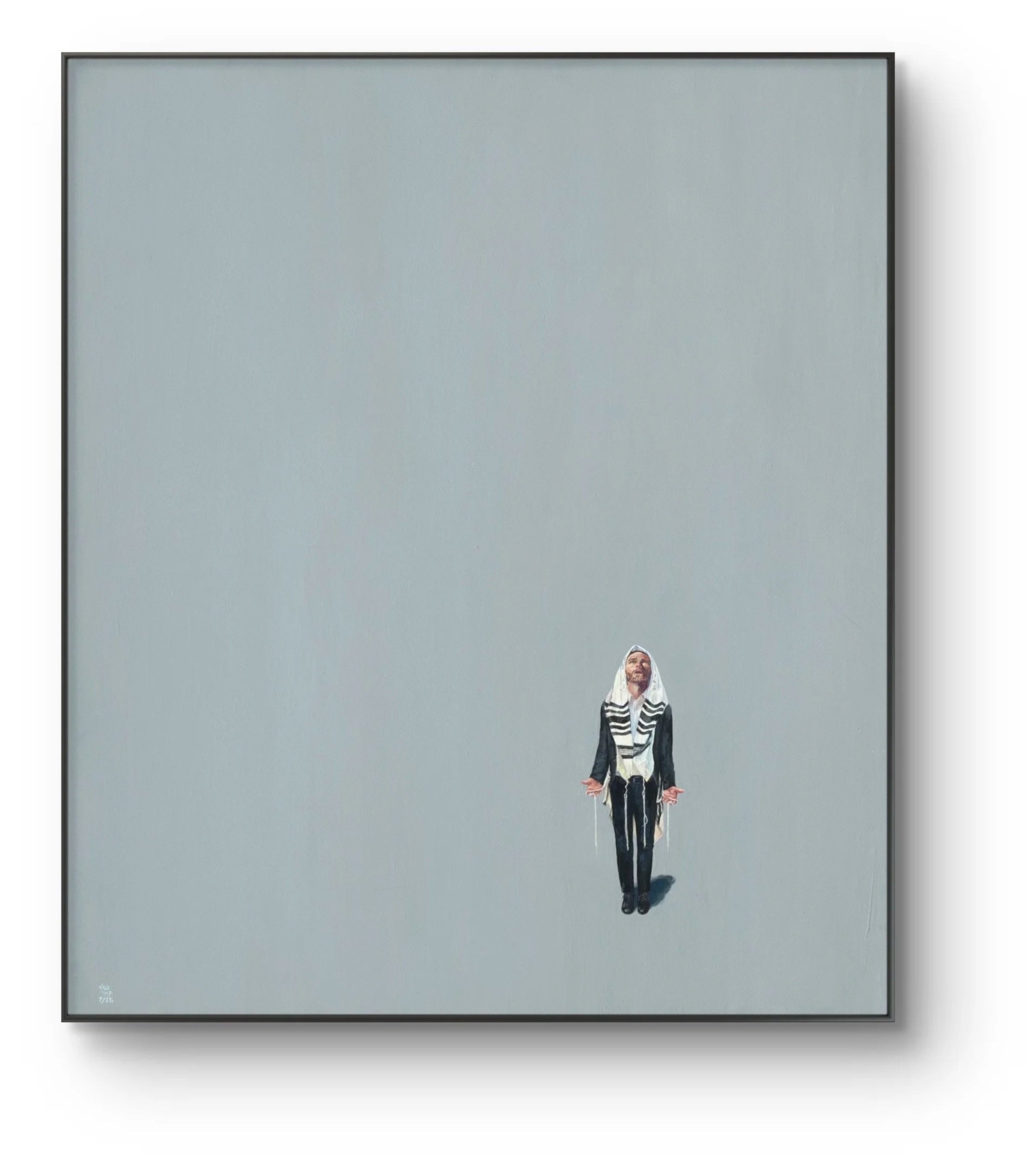 Modern Jewish Art of man praying "Nothing Else"