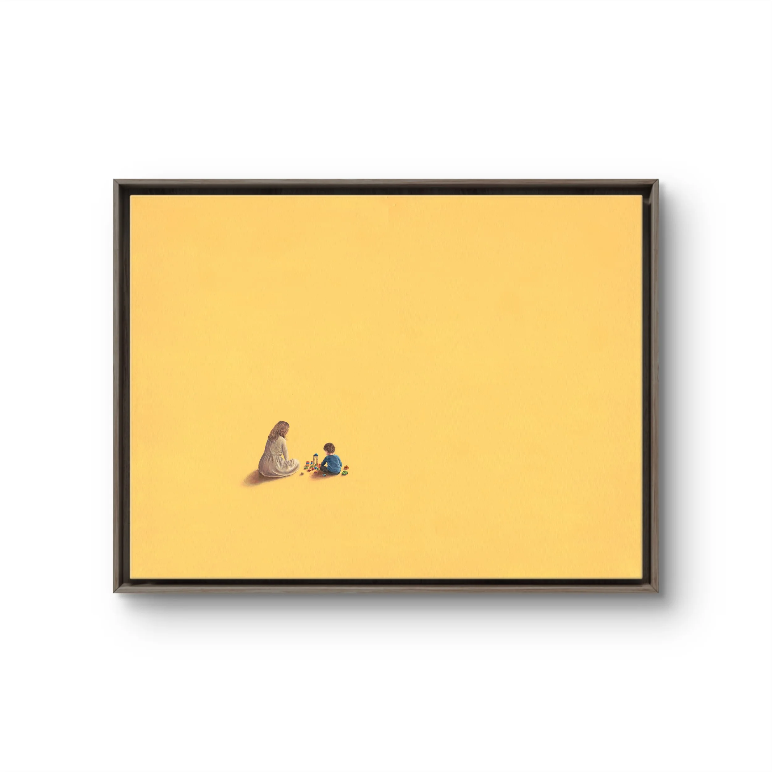 "precious Moments" Jewish Woman and Child Print (dark wood frame).JPG.JPG