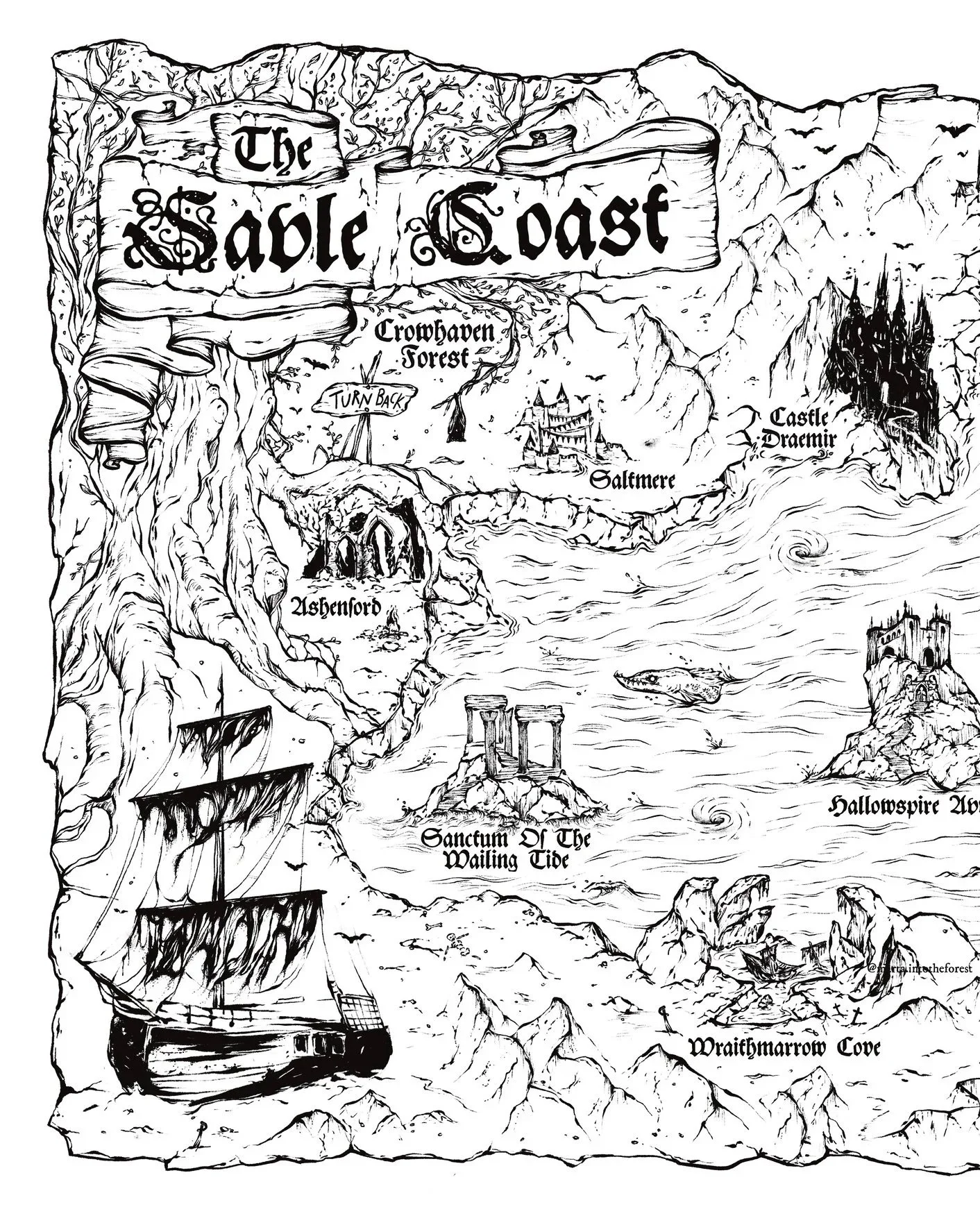 The Sable Coast D&D Map