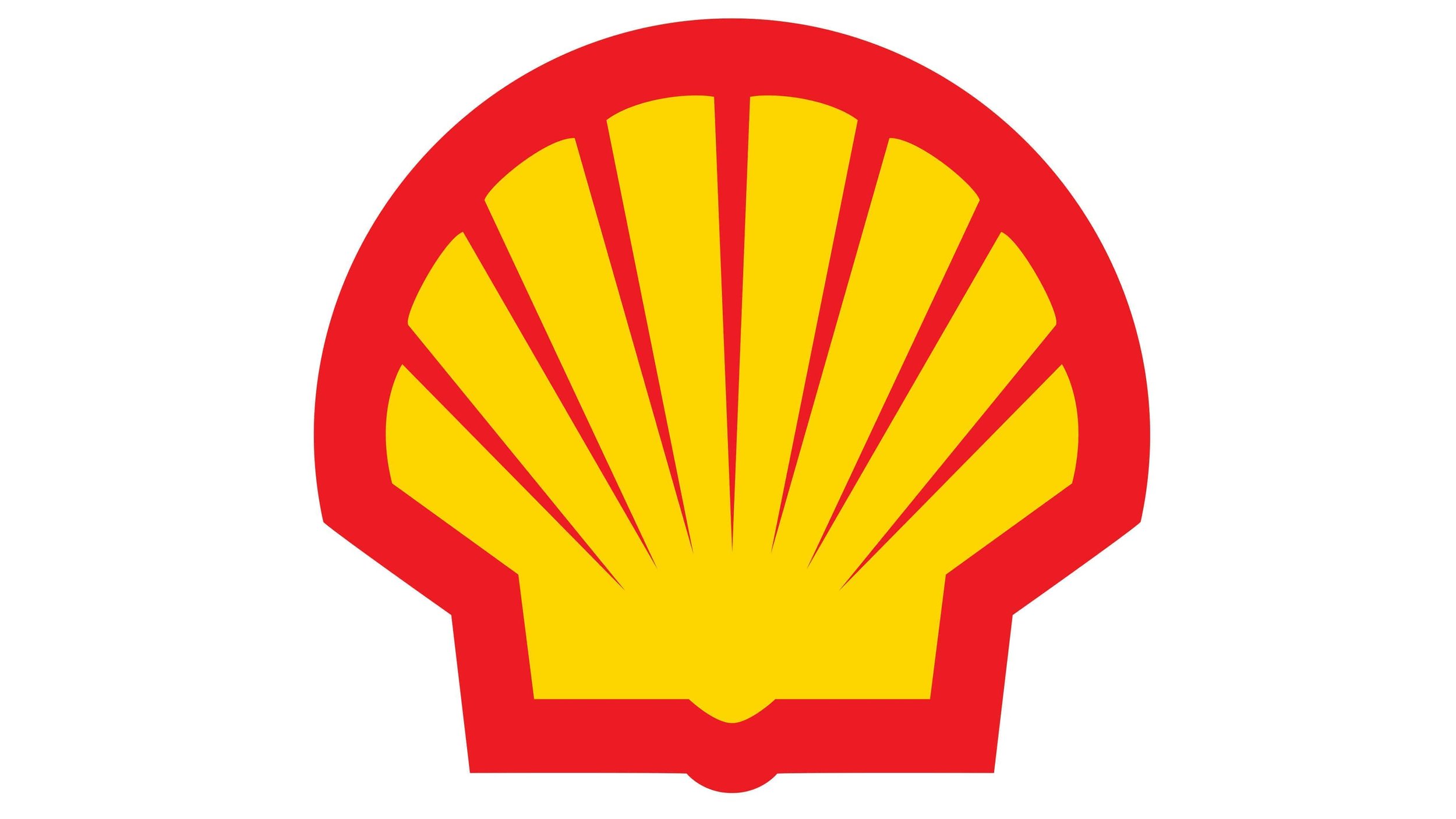 Shell logo with red outer border and yellow interior design.