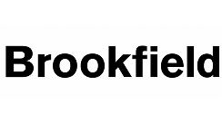 Black and white logo with the word 'Brookfield' in bold