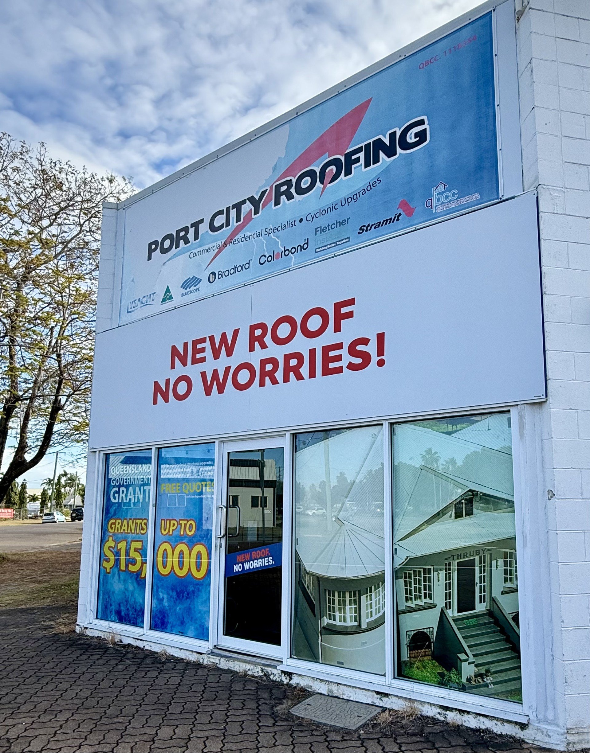 Exterior view of Port City Roofing as at August 2025.