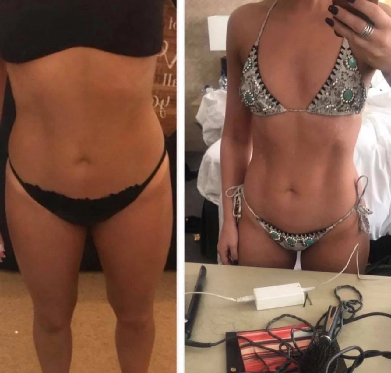 before and after transformation of a mum