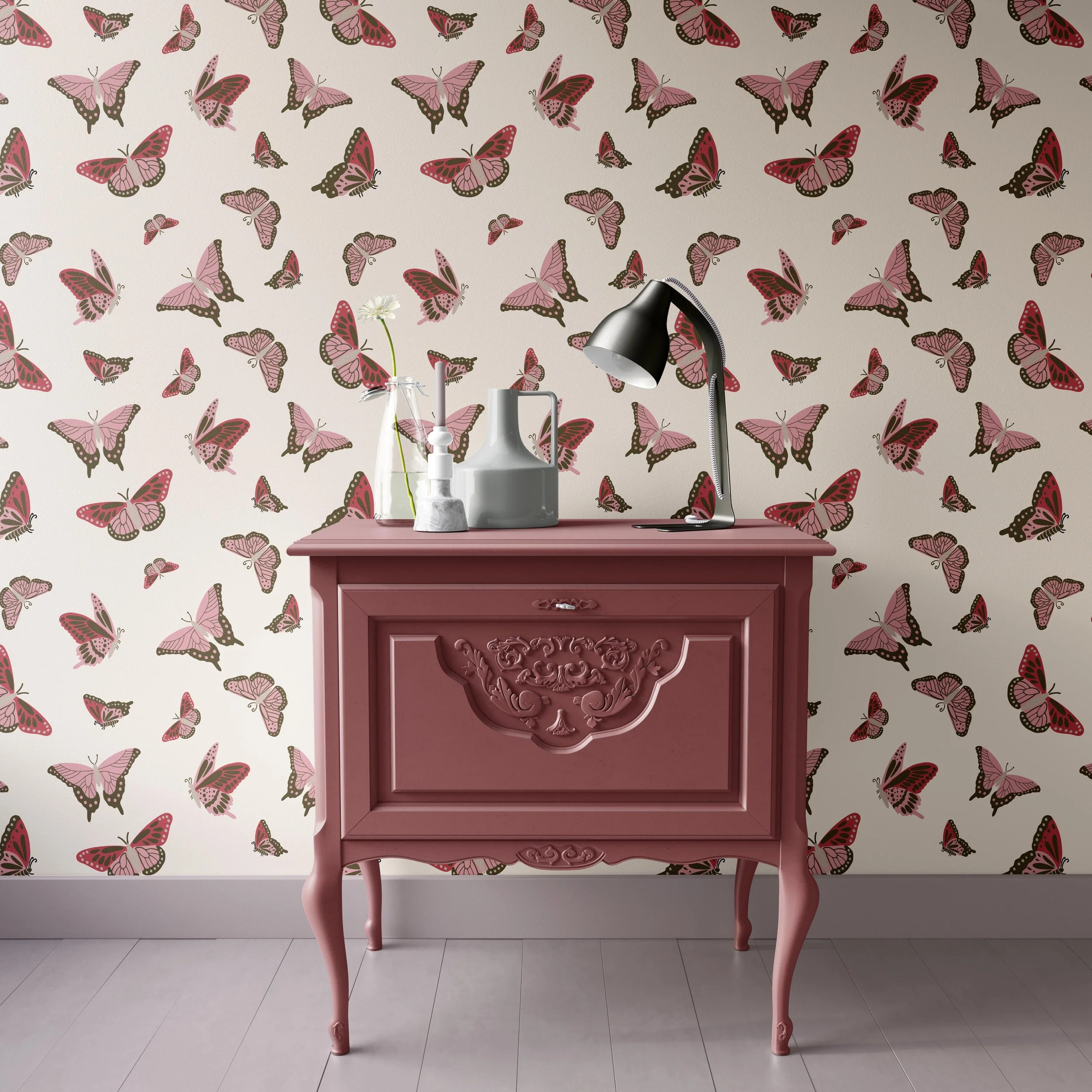 Wallpaper with Butterfly pattern