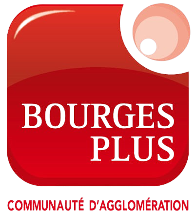 Logo rouge avec le texte "BOURGLES PLUS" et "COMMUNAUTÉ D'AVOCATION" en dessous.