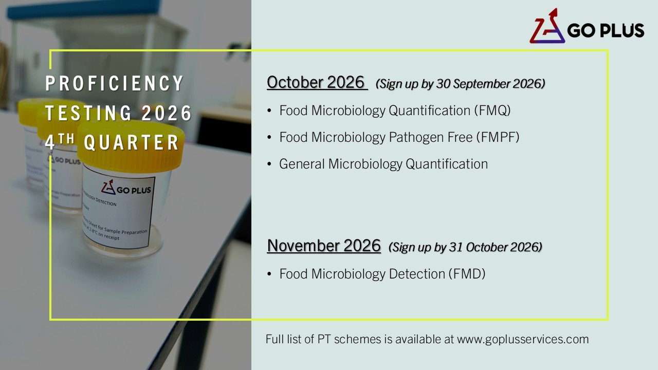 Microbiology Proficiency Testing in 4th quarter of 2026 by Go Plus Services