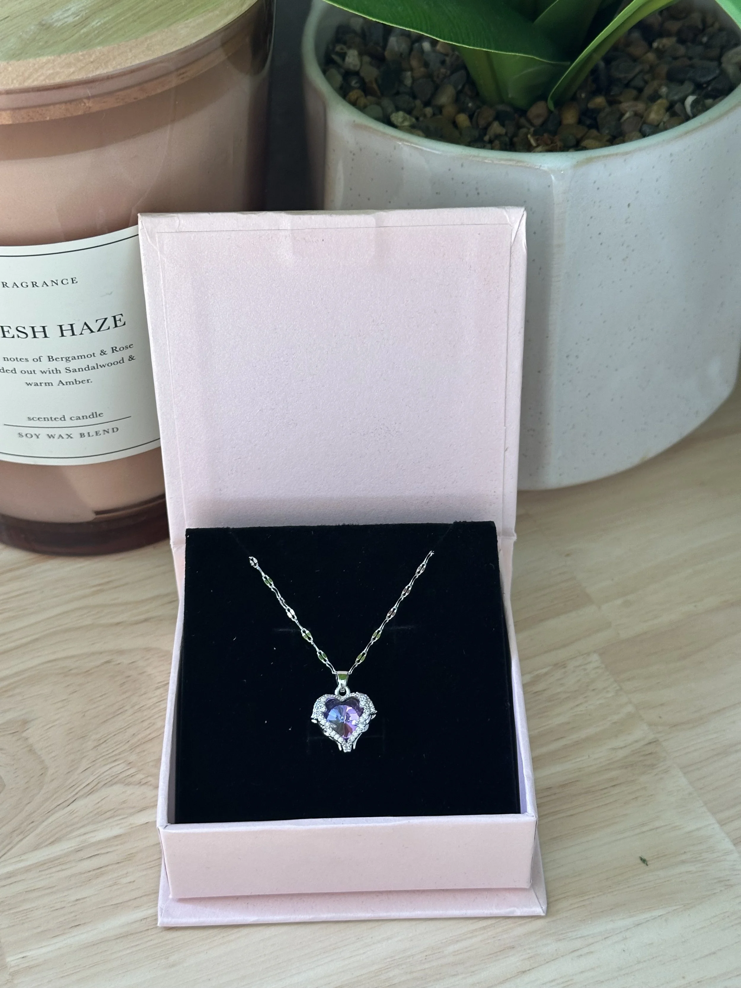 💜 Amethyst Heart — Necklace
