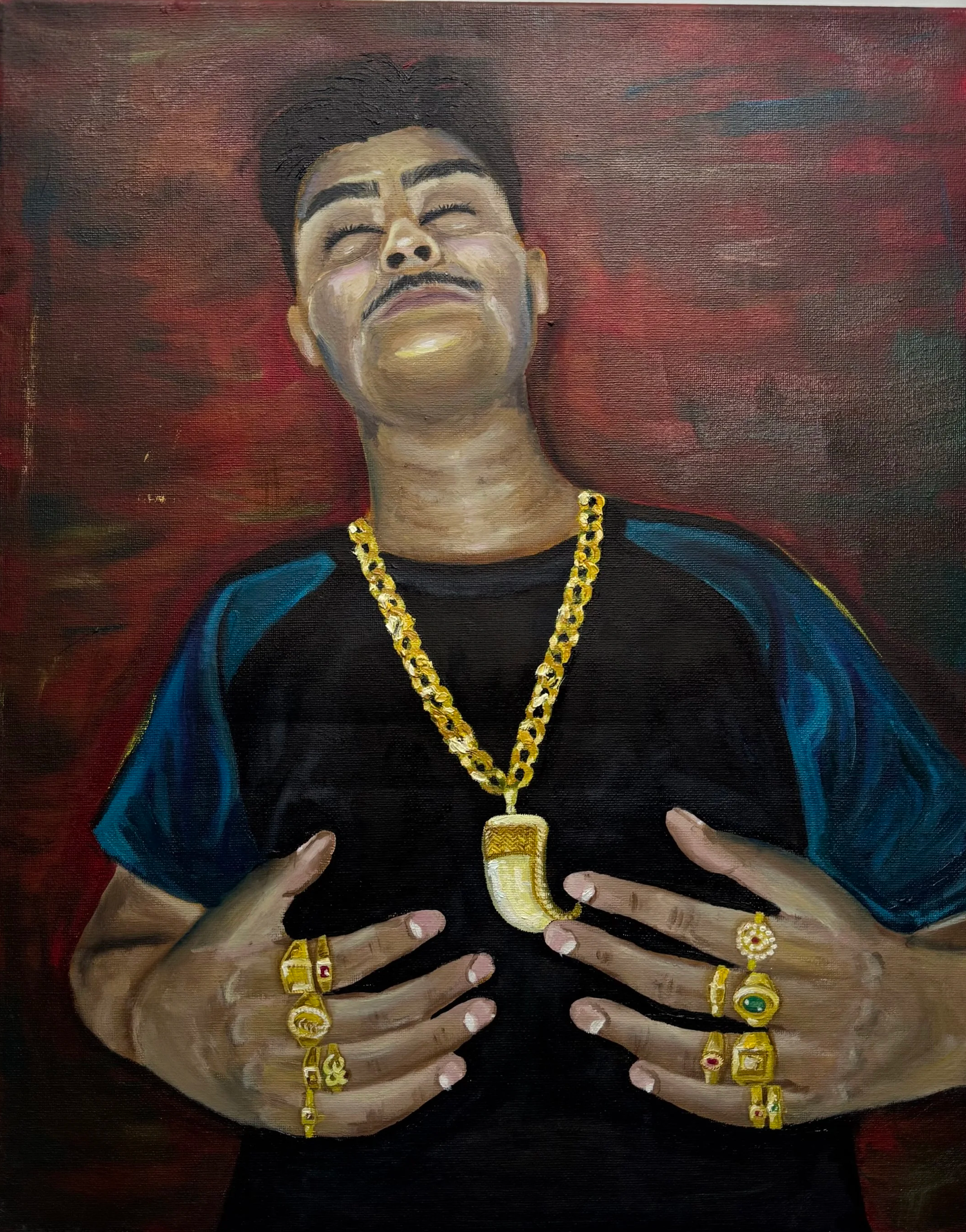 Golden Boy,
Oil on canvas
51 x 41 cm (20 x 16 in),
£2500