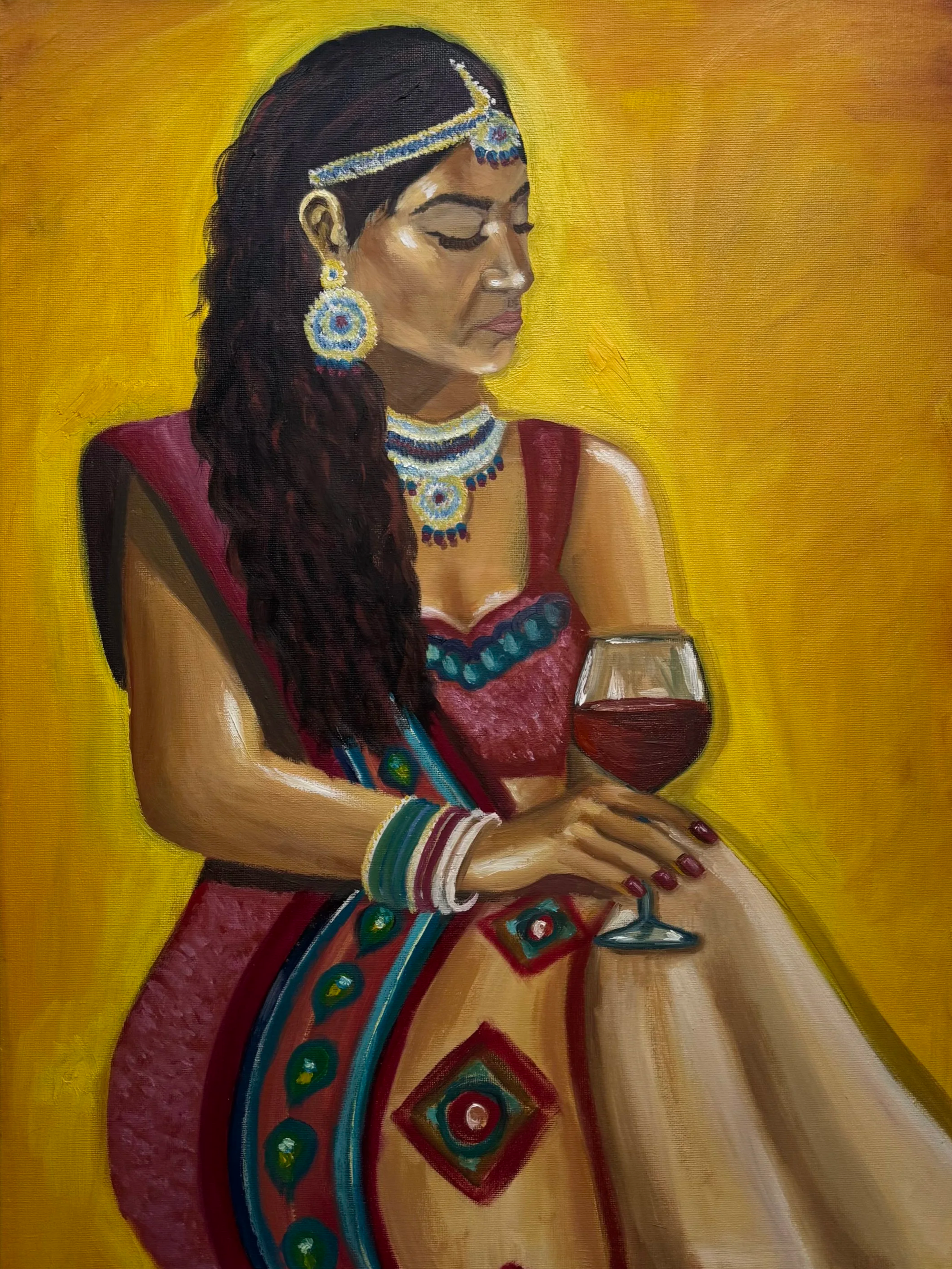 On Her Own Terms,
Oil on canvas
61 x 46 cm (24 x 18 in),
£2750