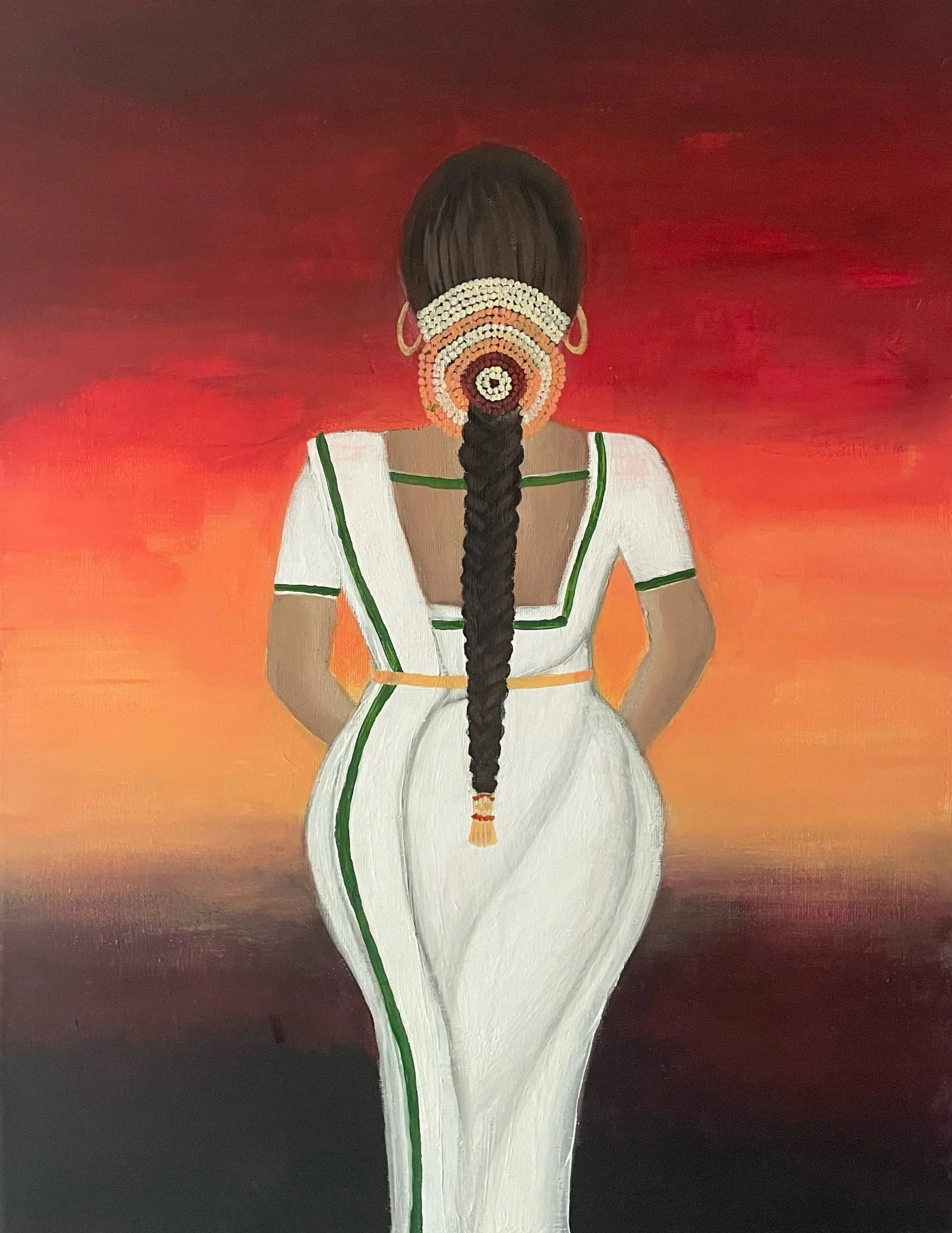 Indian Woman,
Acrylic on canvas
51 x 41 cm (20 x 16 in),
£1500