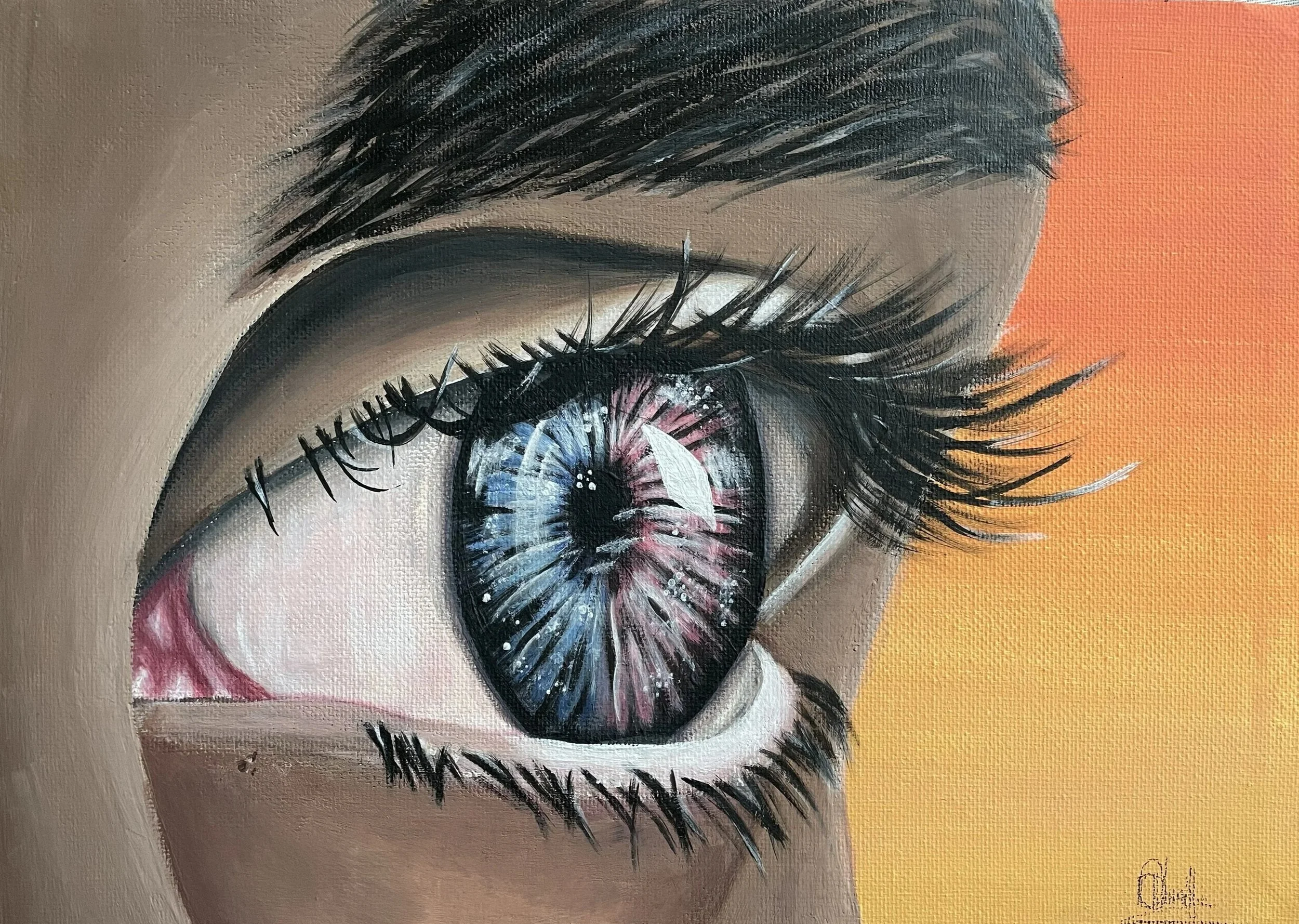 World in her eyes,
Acrylic on canvas
21 x 30 cm (8 x 12 in),
£350