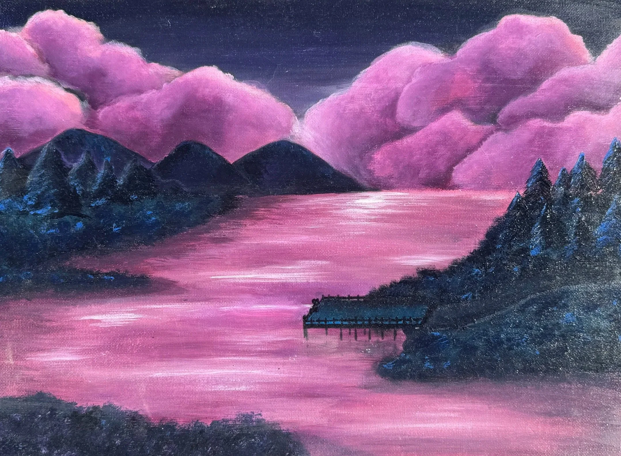 Riverbank,
Oil on canvas
30 x 40 cm (12 x 16 in),
£450