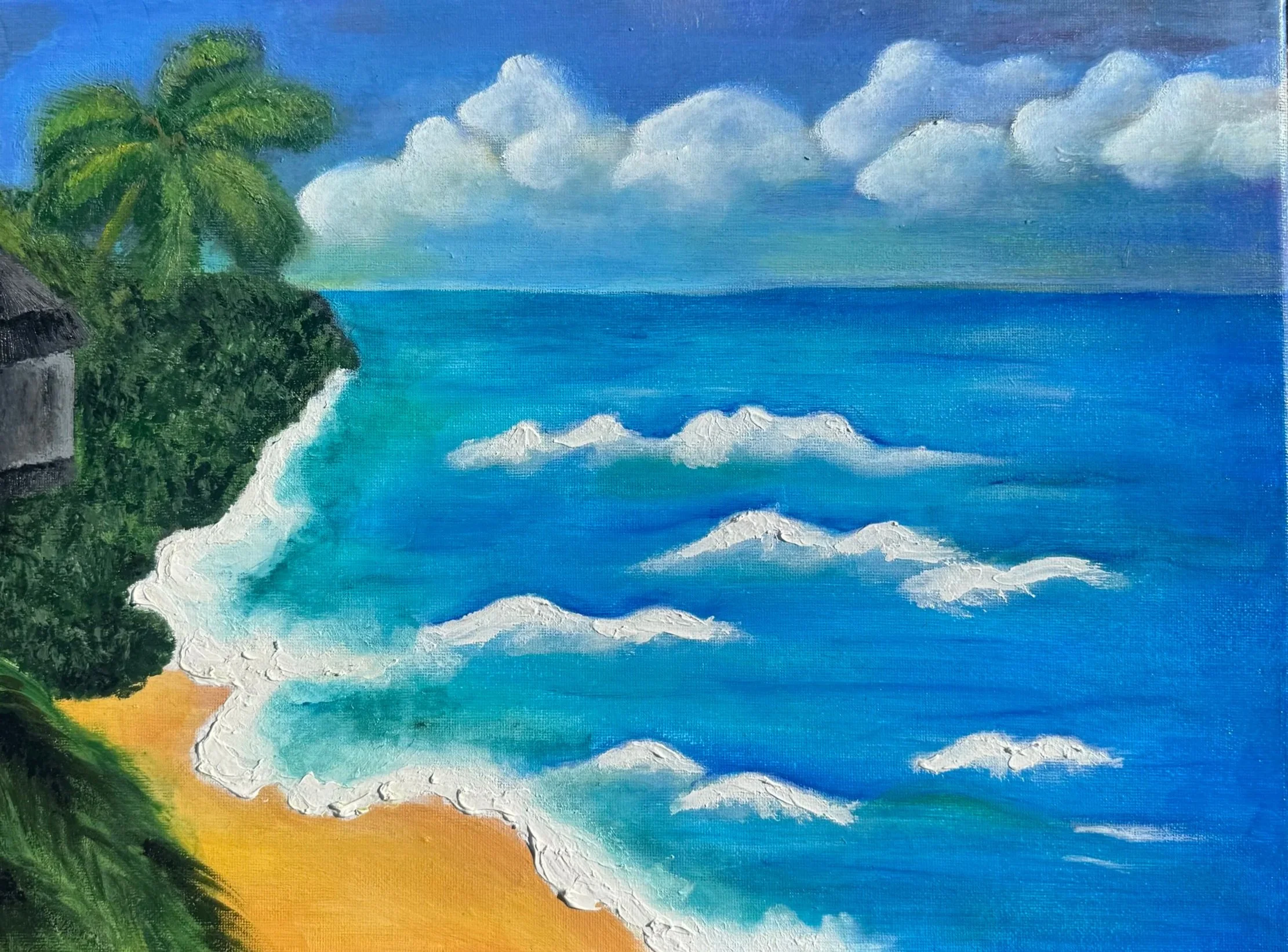 Palm Trees,
Oil on canvas
30 x 40 cm (12 x 16 in),
£450