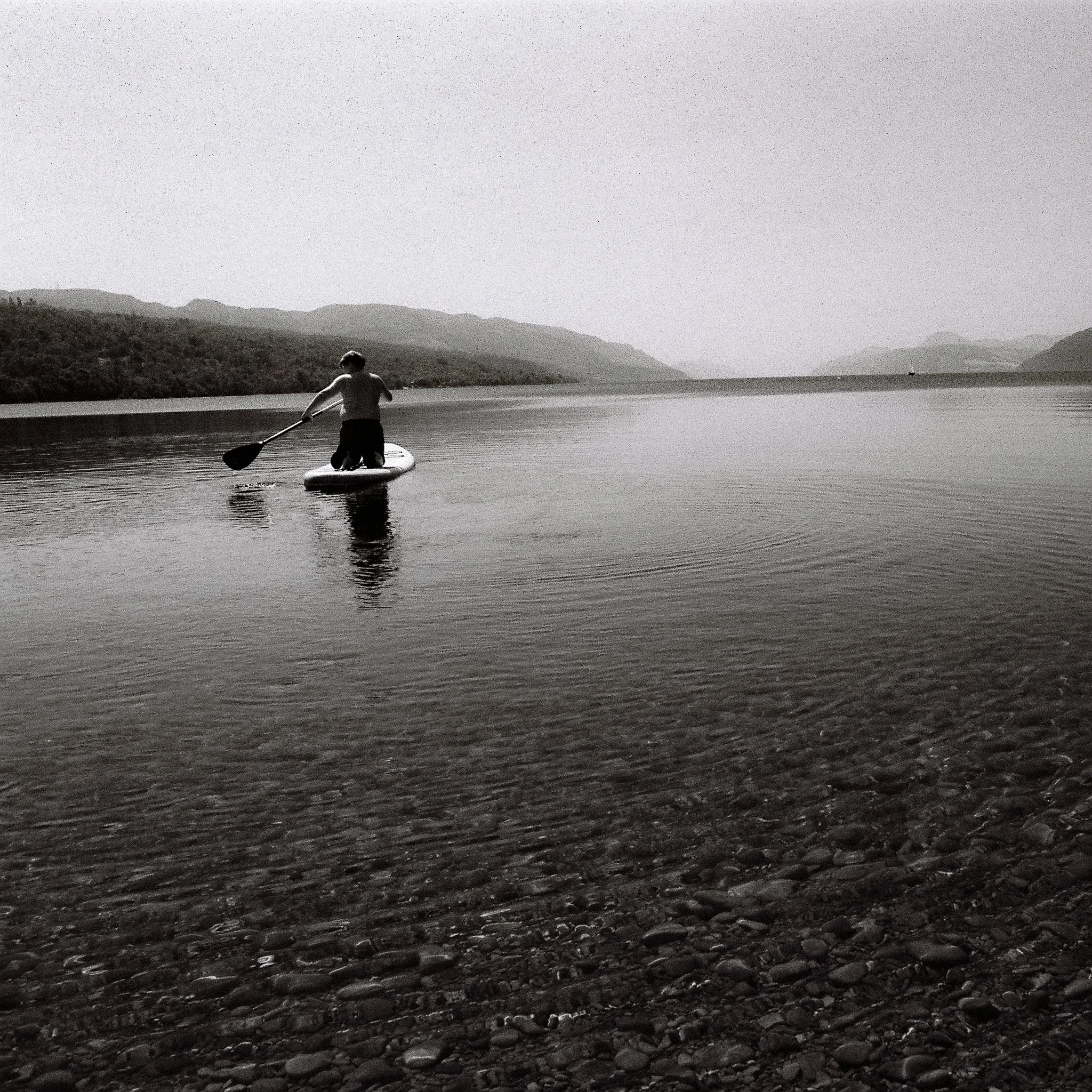steady on. Dores Beach, Loch Ness