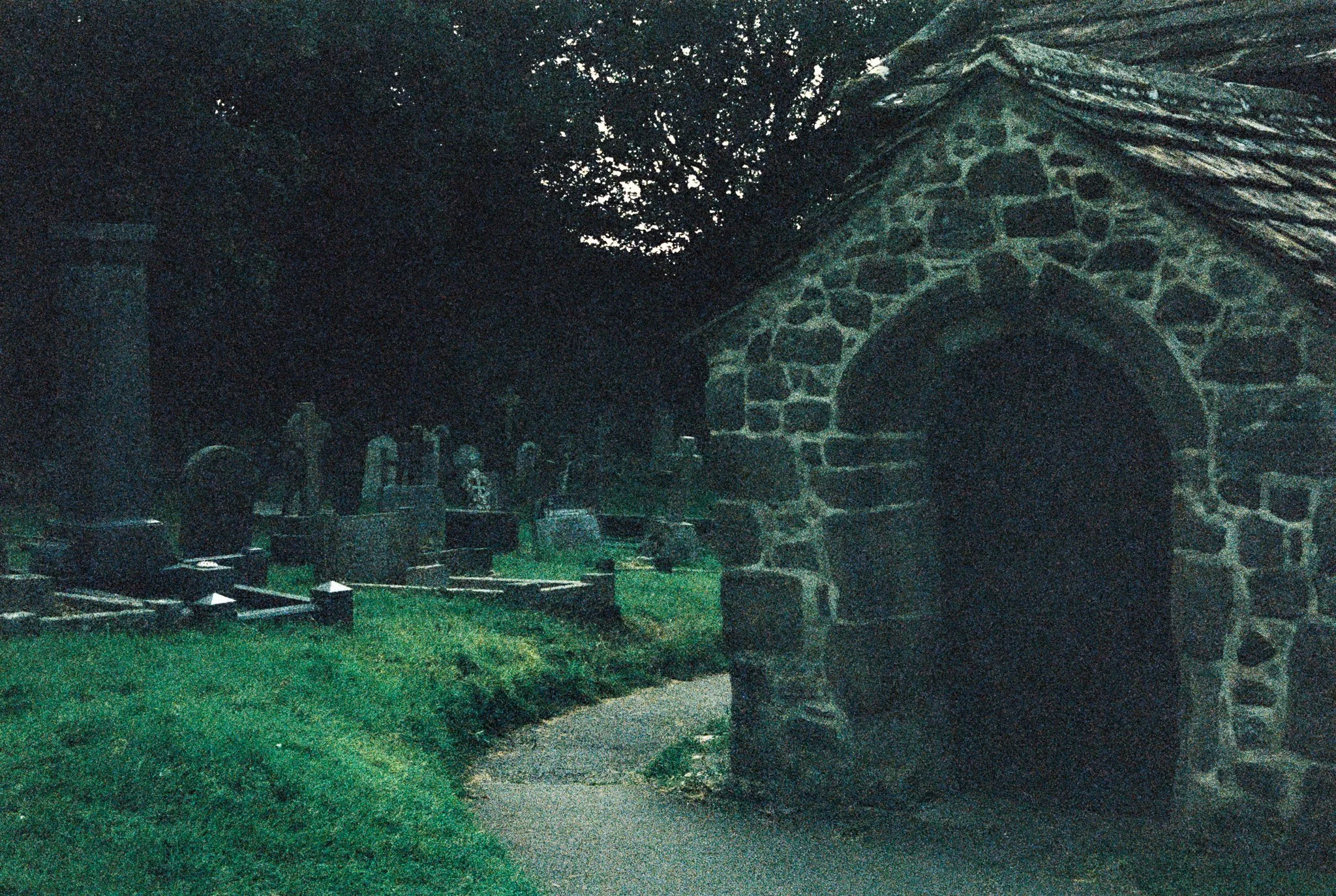approaching evening. St. Peter's churchyard, Heysham