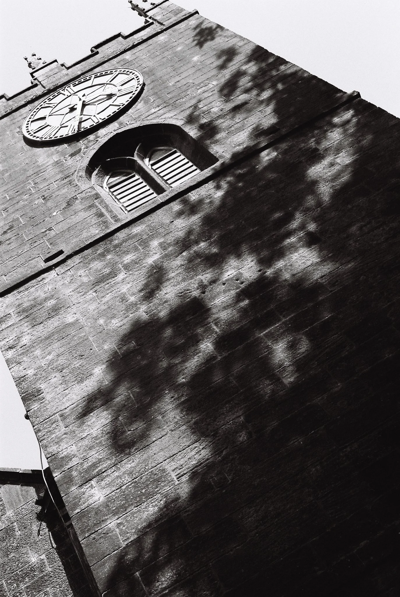 rising shadow. Haworth Parish church, Yorkshire