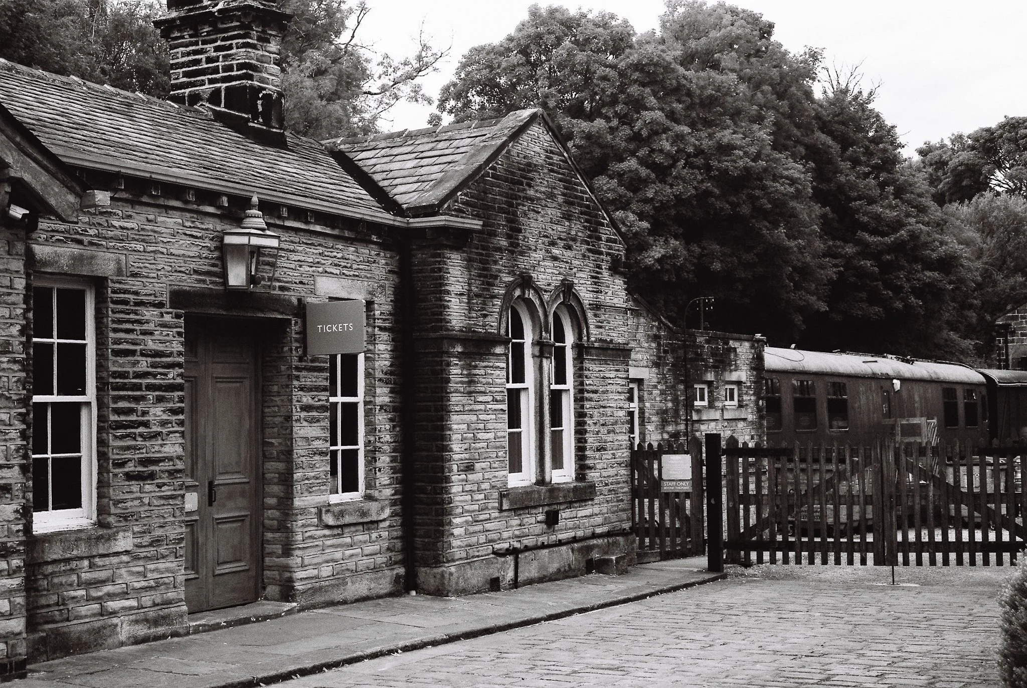 after hours. Oxenhope station, Keighley & Worth Valley Railway