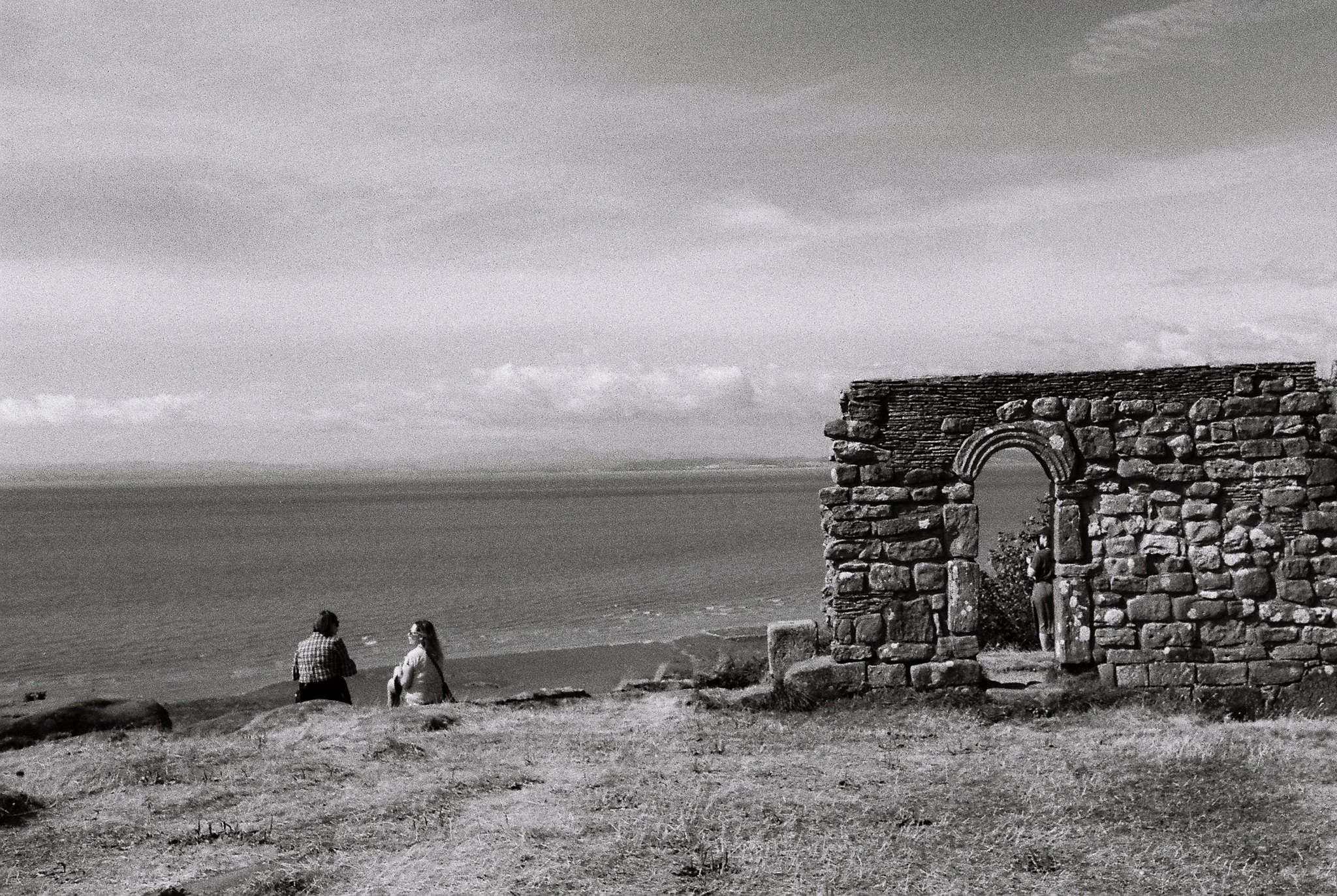 St. Patrick's Chapel with visitors.
Heysham, England 