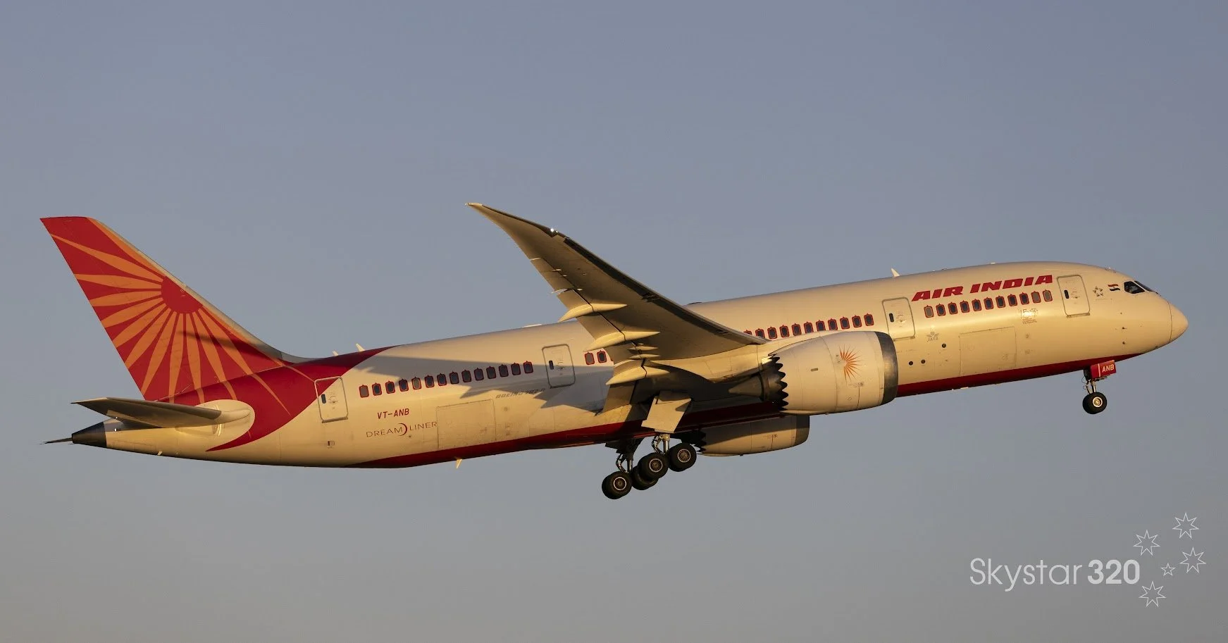 A very special picture here, VT-ANB of Air India Departing Melbourne