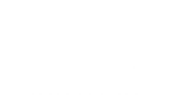 Logotipo do Estúdio M, com o nome 'Murara Santos' e a legenda 'Clube de Saúde'.