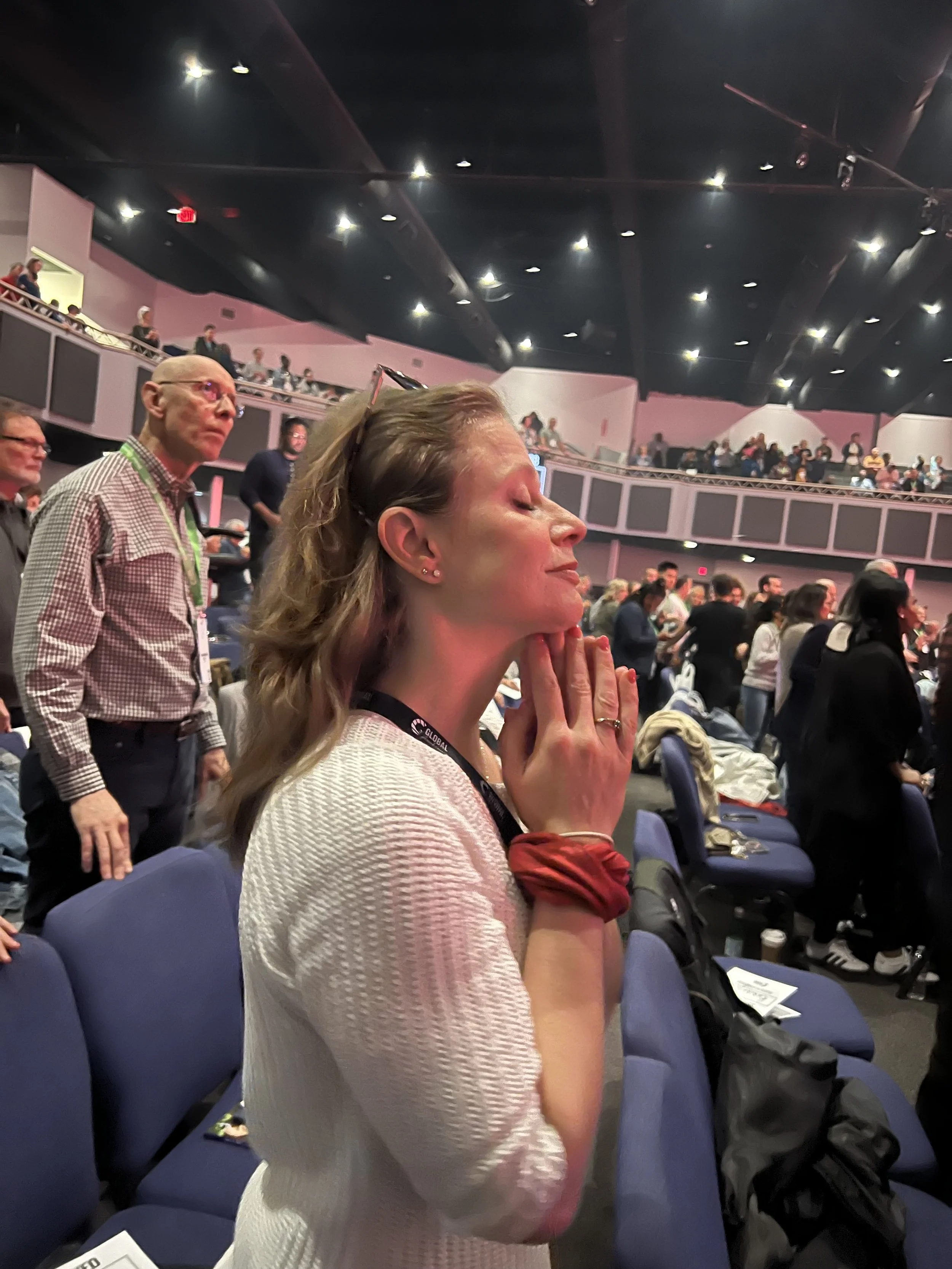 Sister Ashley worshipping the Lord