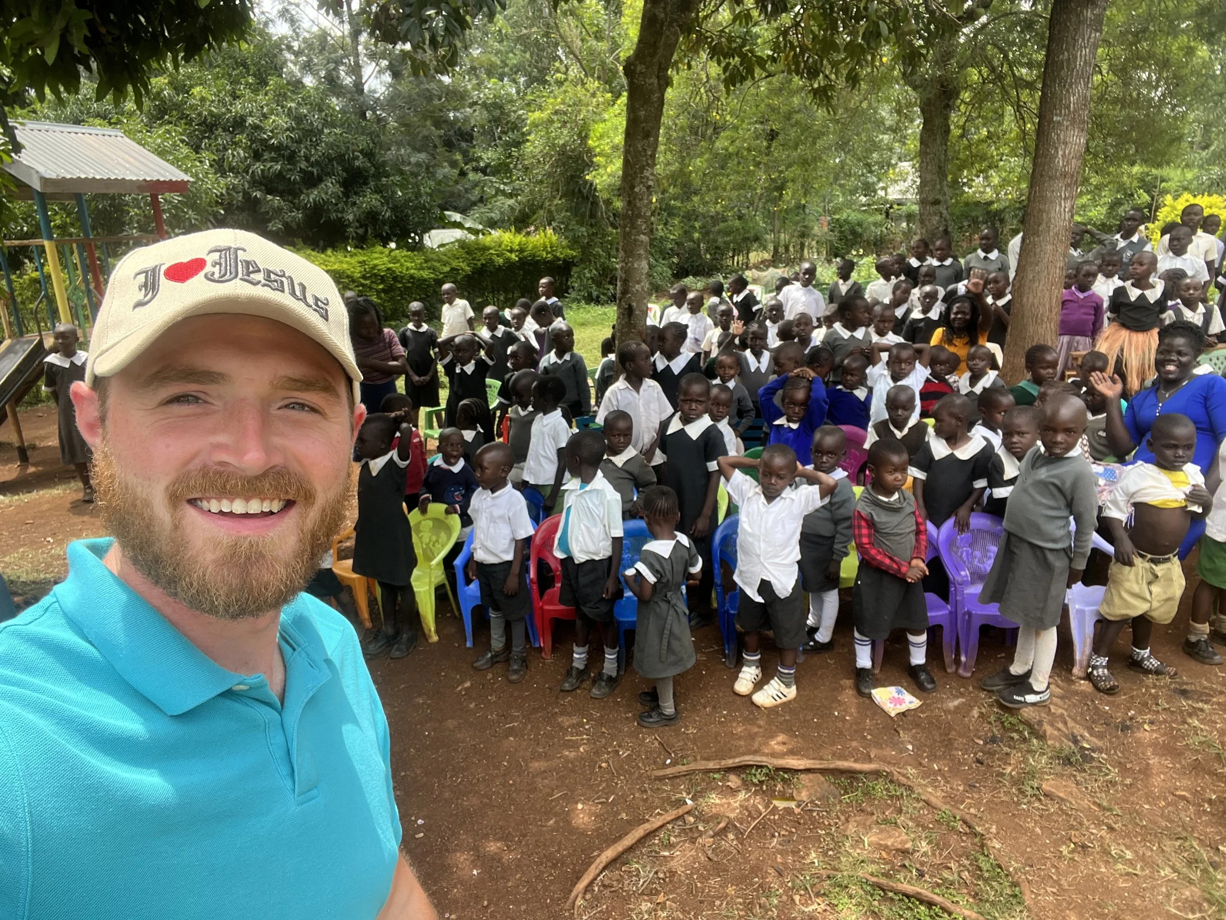 Brother Caleb Shuford spreading the message of the good news of Jesus Christ to the orphans in the orphanages across Kenya Africa. Mission Trip to Africa with Broken2Salvation Ministries