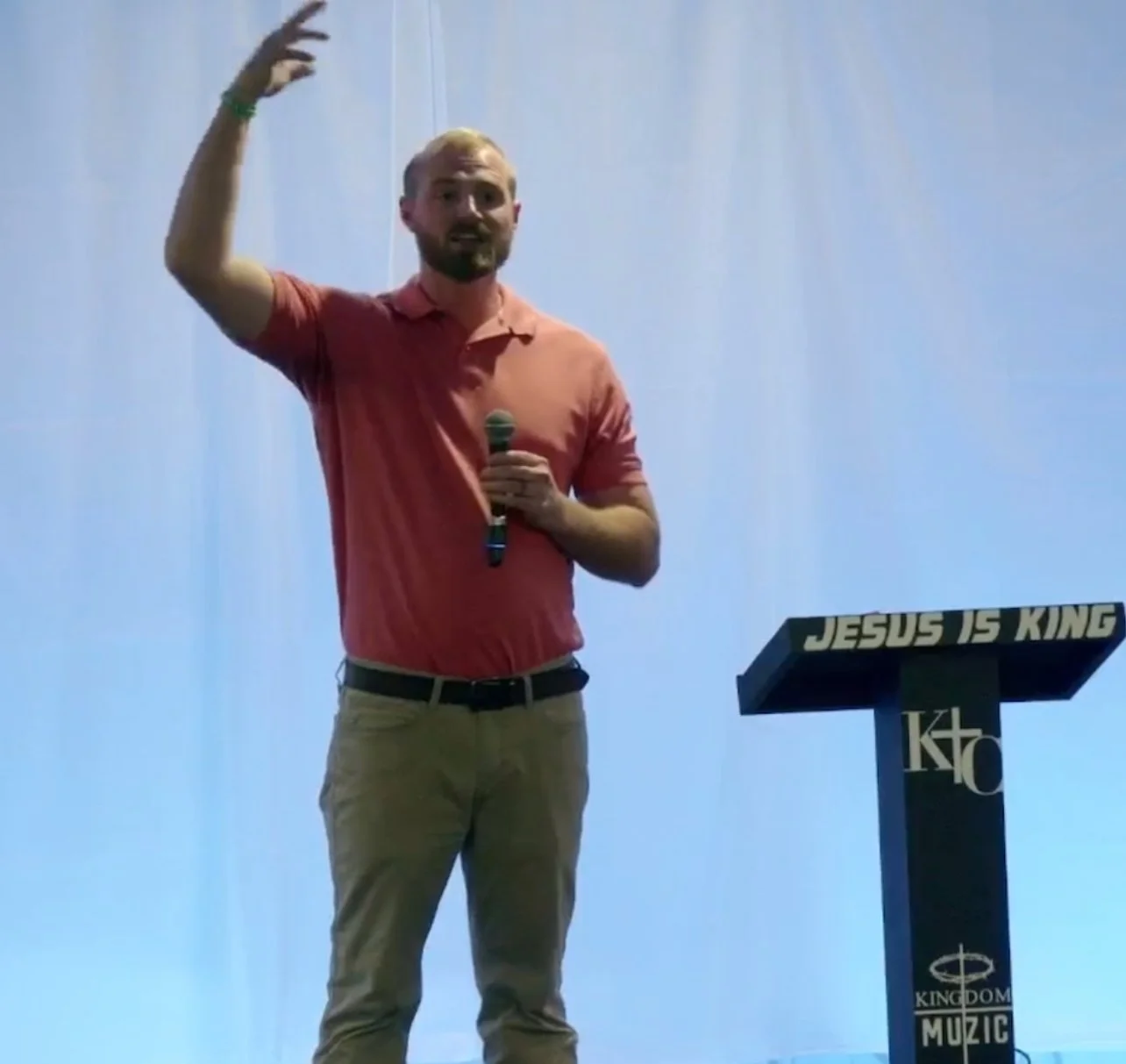 Brother Caleb Shuford preaching the word of God at Kingdom Church in York SC bringing the pentecostal fire of the Holy Spirit of Jesus Christ in hope of Revival 