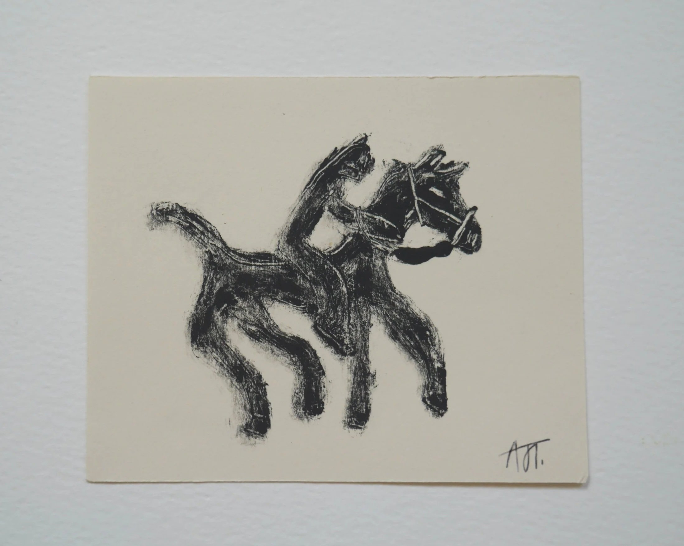 Horse Rider - Monotype in Oil