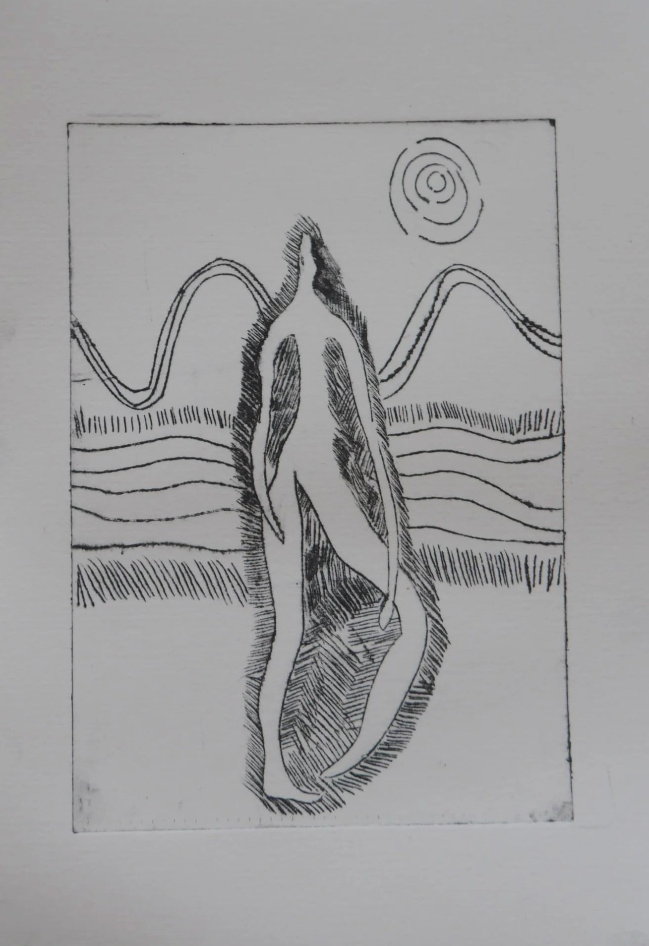 Lone Wanderer - Drypoint Etching