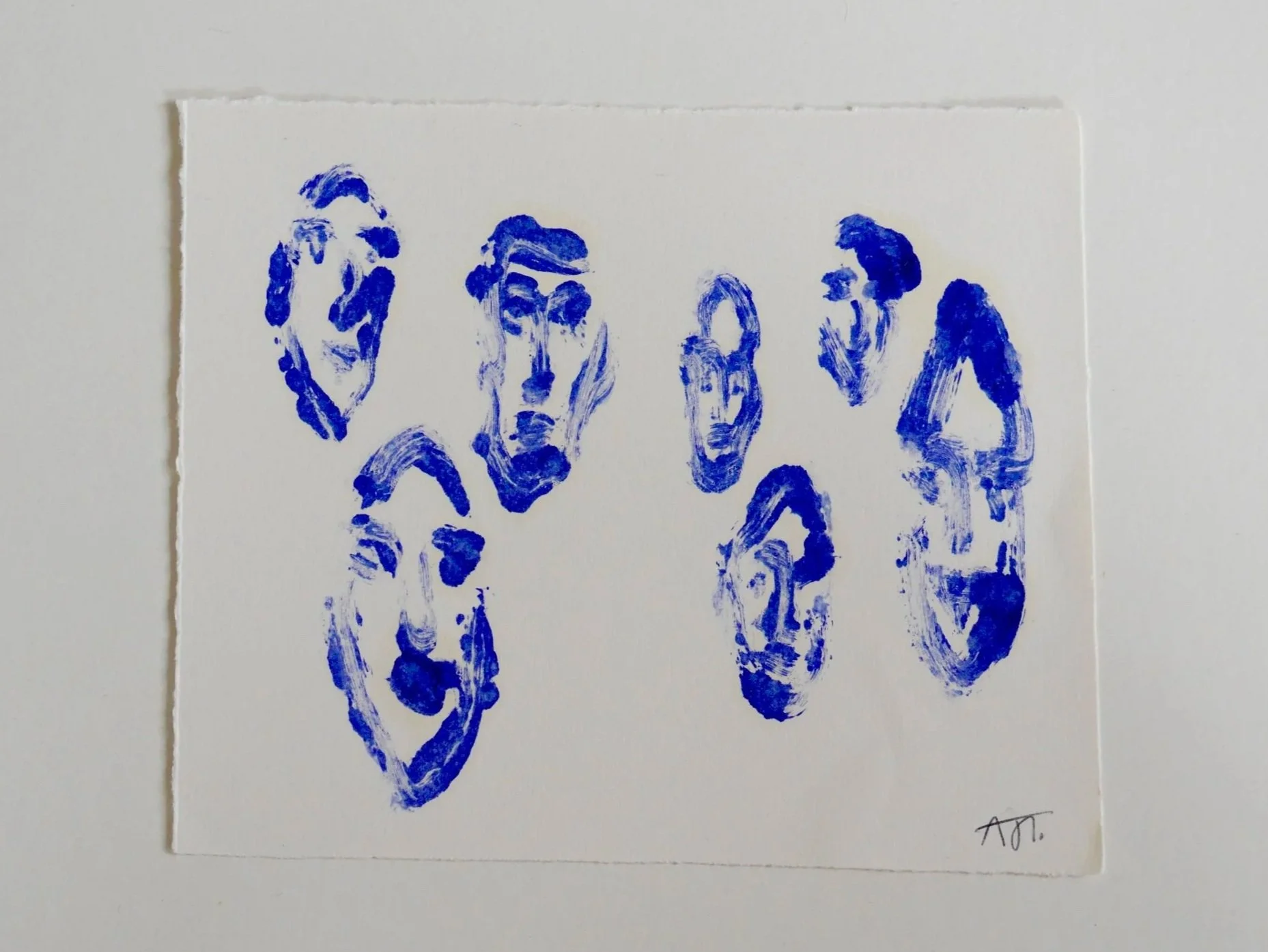 Faces - Monotype in Oil
