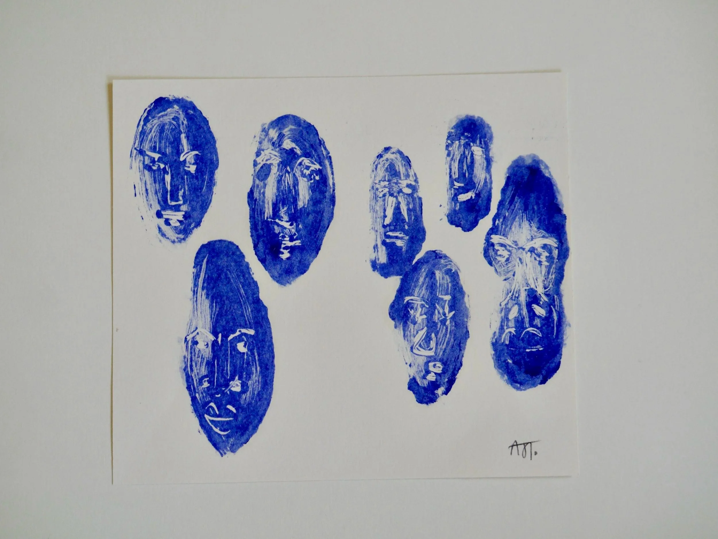 Faces - Monotype in Oil