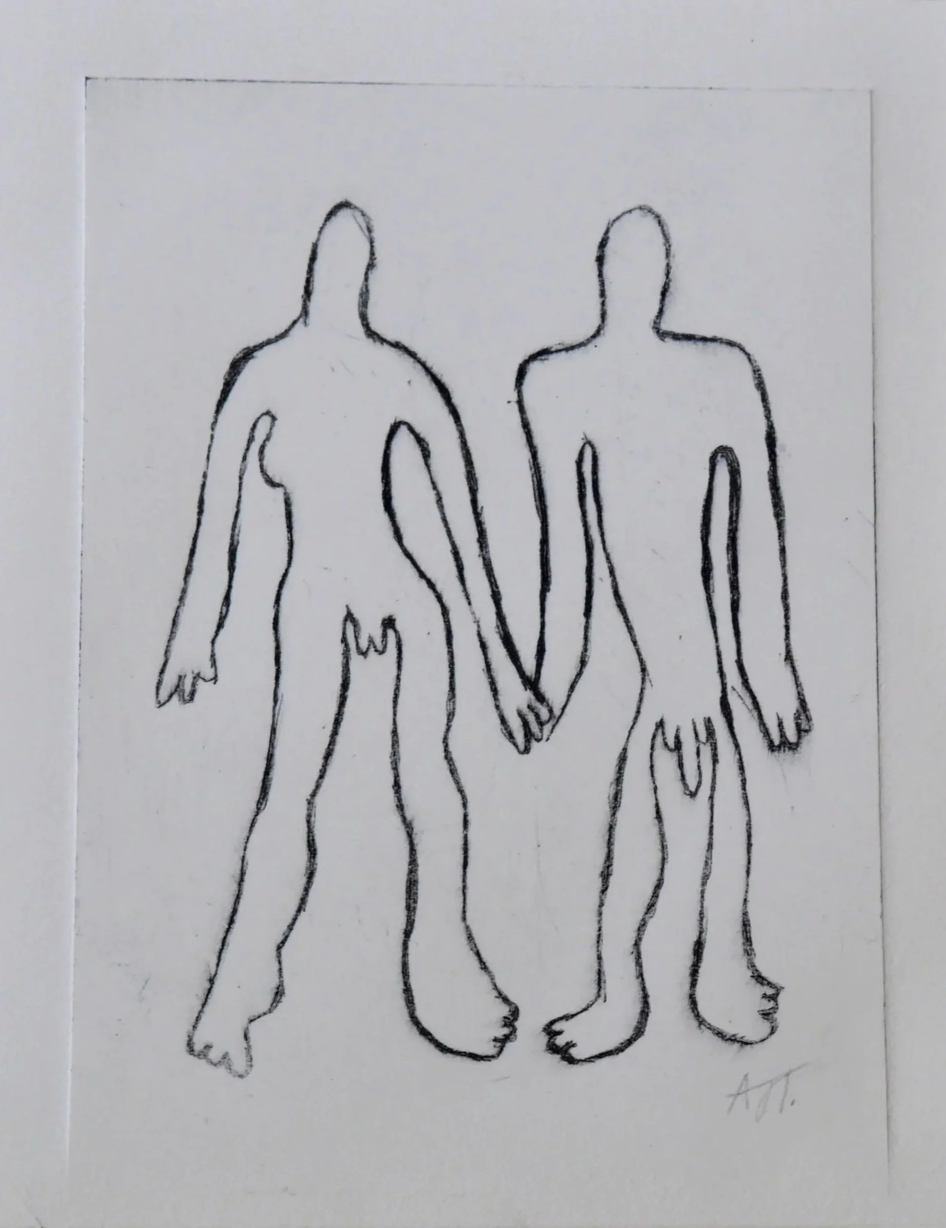 Lovers II - Drypoint Etching