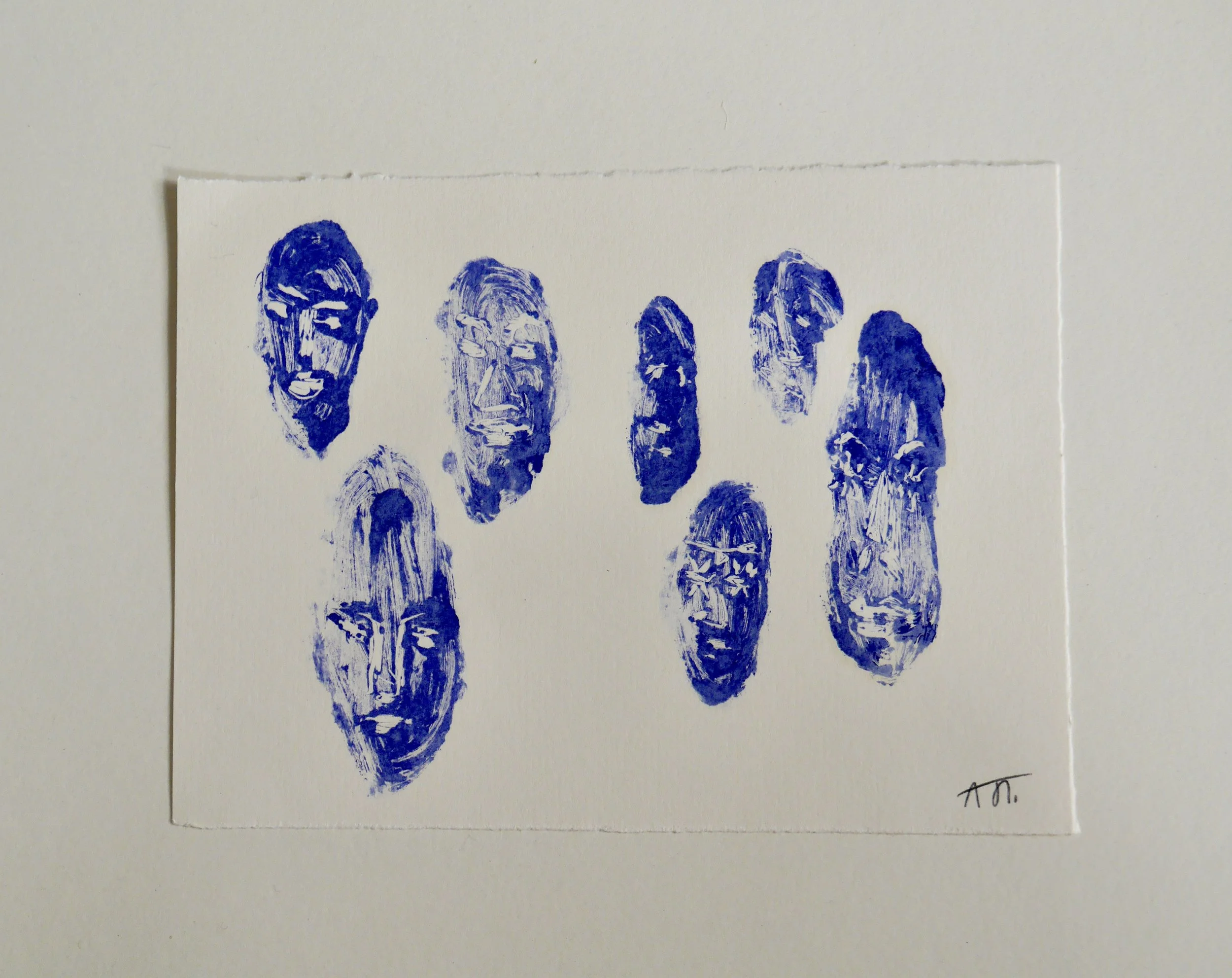 Faces - Monotype in Oil