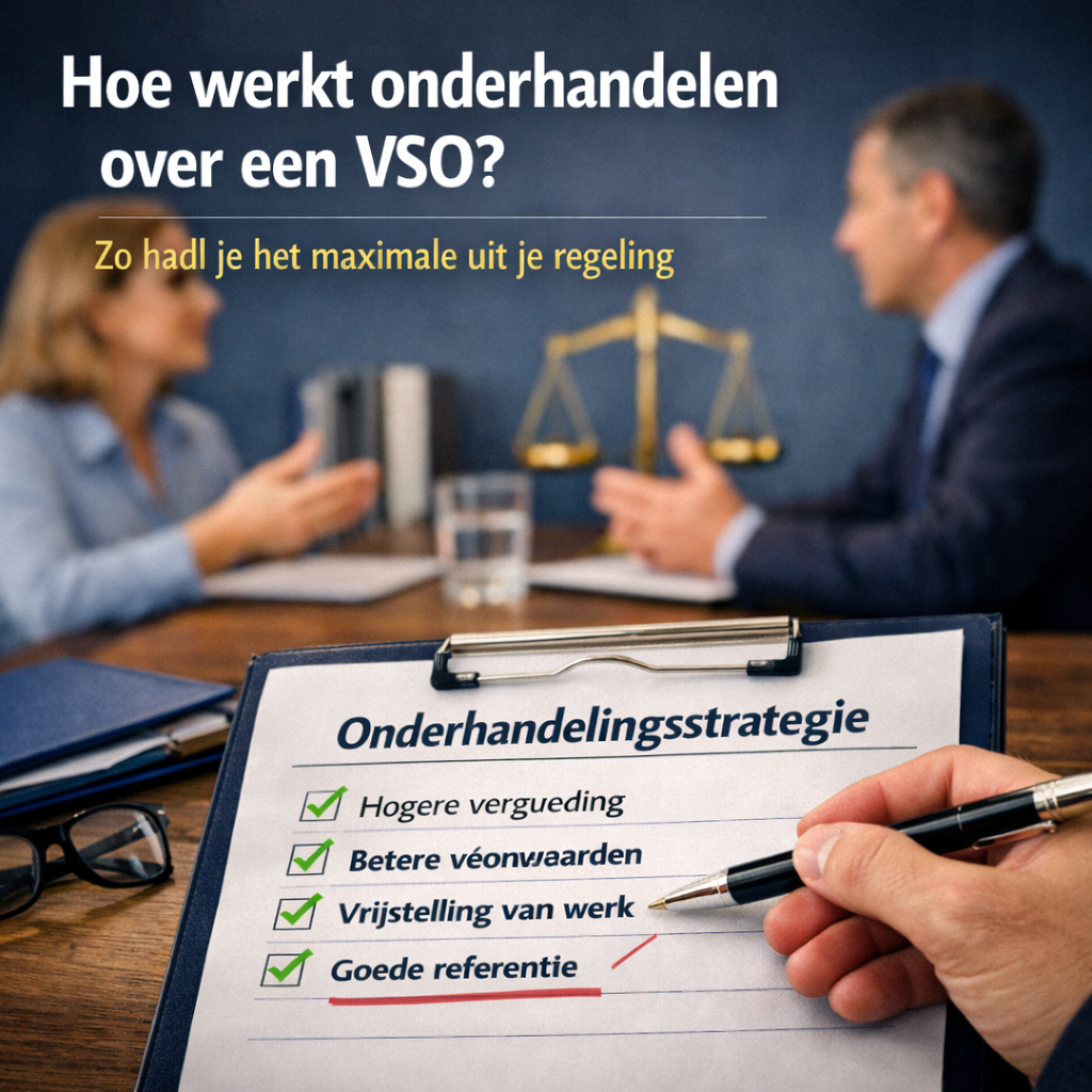 Hoe werkt onderhandelen over een VSO? Zo haal je het maximale uit je regeling